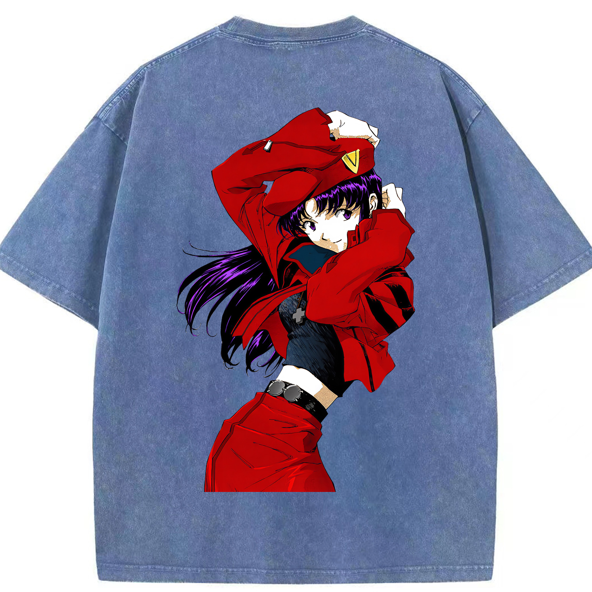 （画像用） EVA 新世紀エヴァンゲリオン 綿100% ヴィンテージ風 半袖Tシャツ（背面プリント）