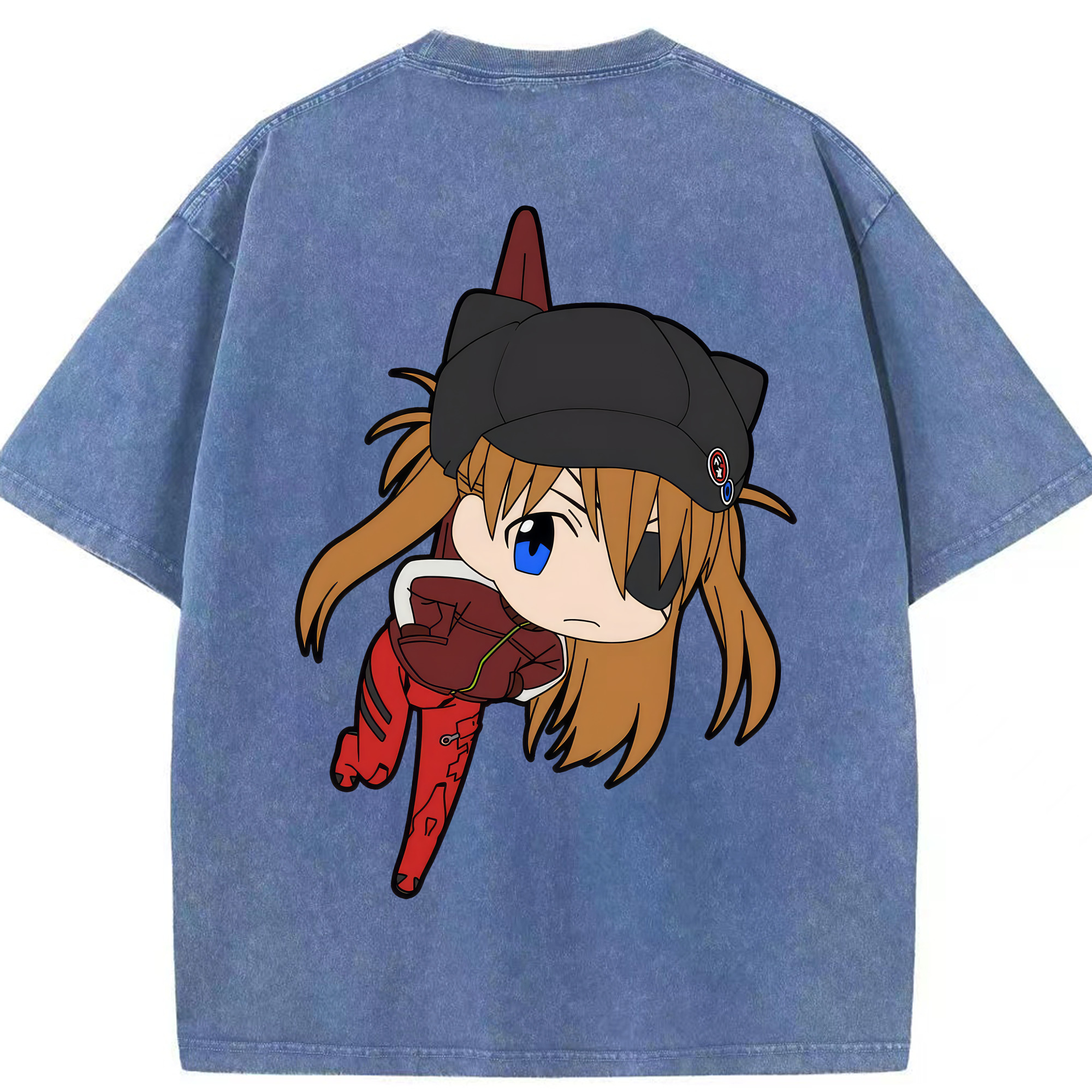 （画像用） EVA 新世紀エヴァンゲリオン 綿100% ヴィンテージ風 半袖Tシャツ（背面プリント）
