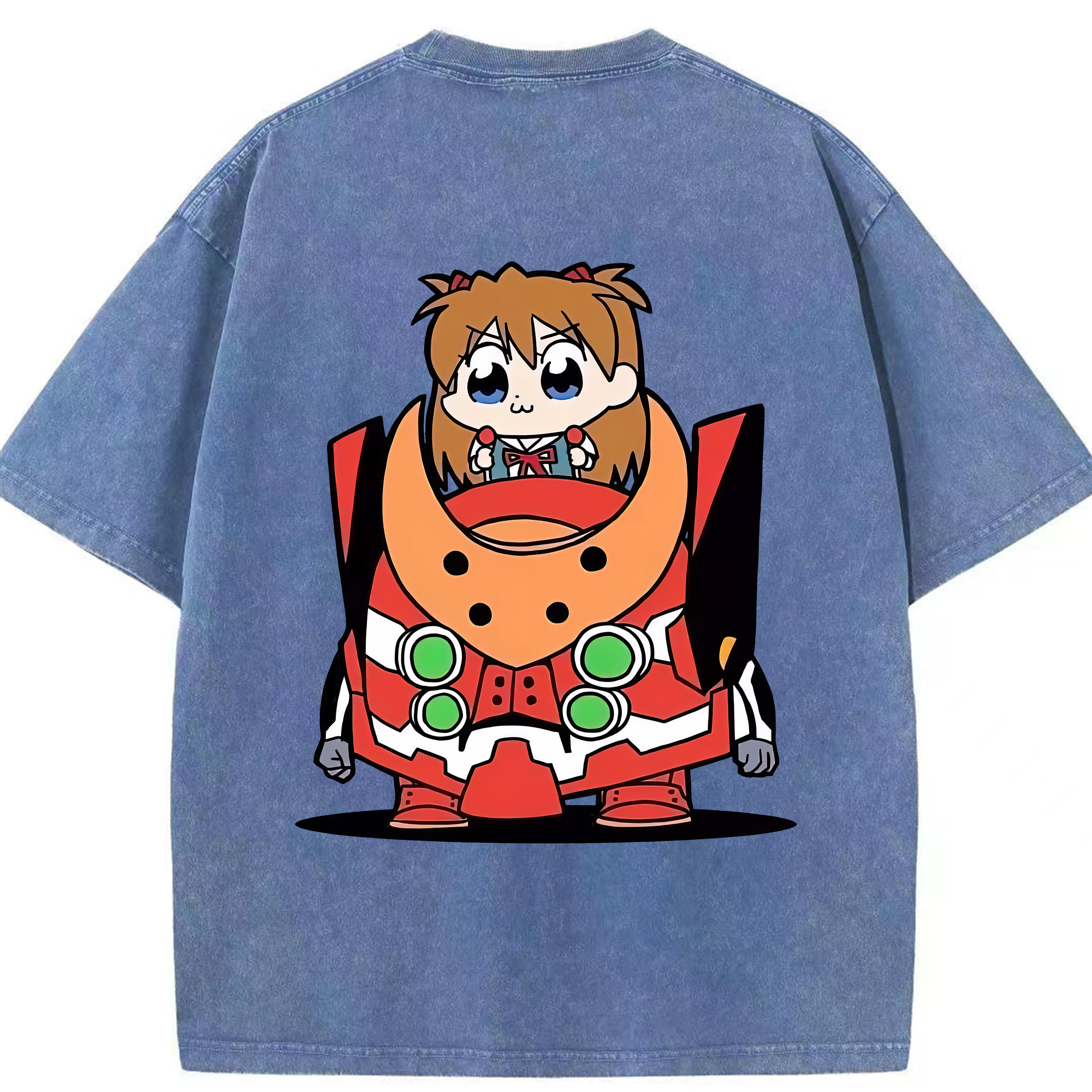 （画像用） EVA 新世紀エヴァンゲリオン 綿100% ヴィンテージ風 半袖Tシャツ（背面プリント）