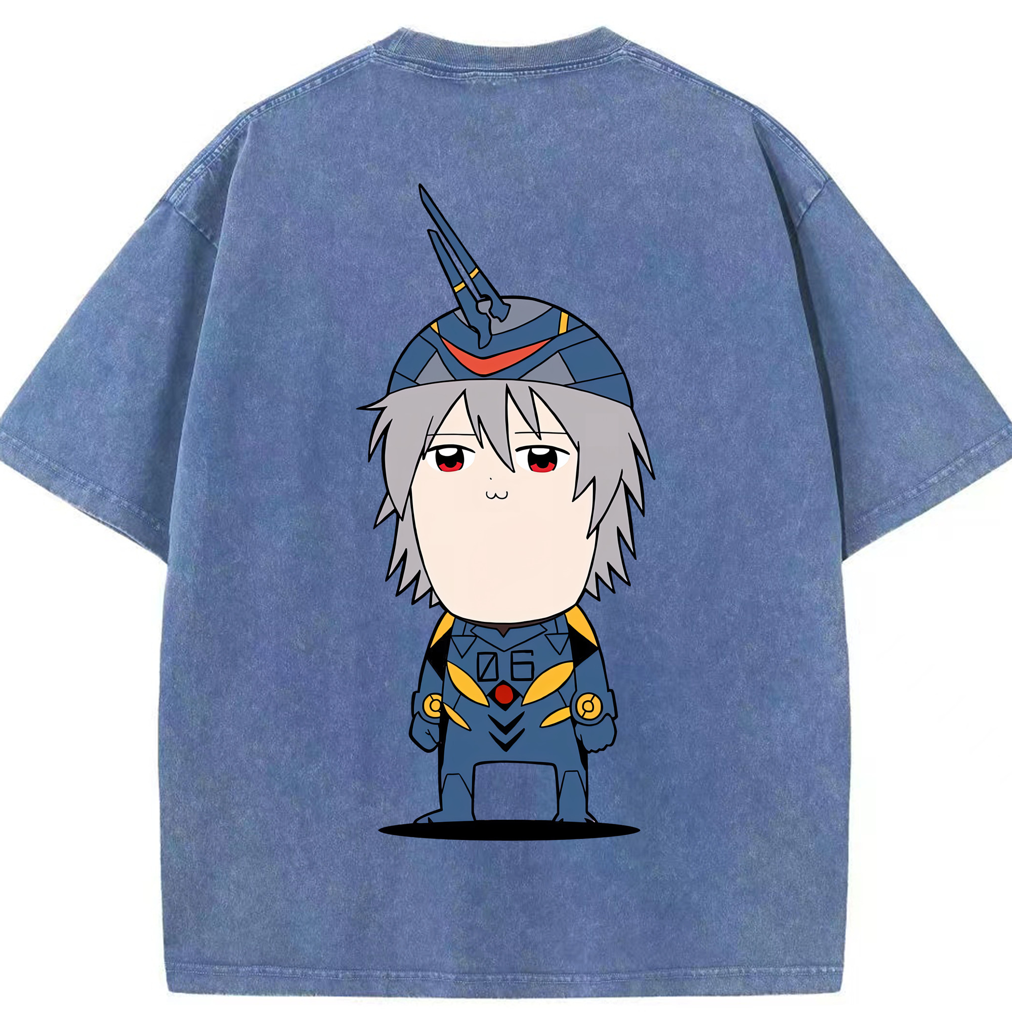 （画像用） EVA 新世紀エヴァンゲリオン 綿100% ヴィンテージ風 半袖Tシャツ（背面プリント）