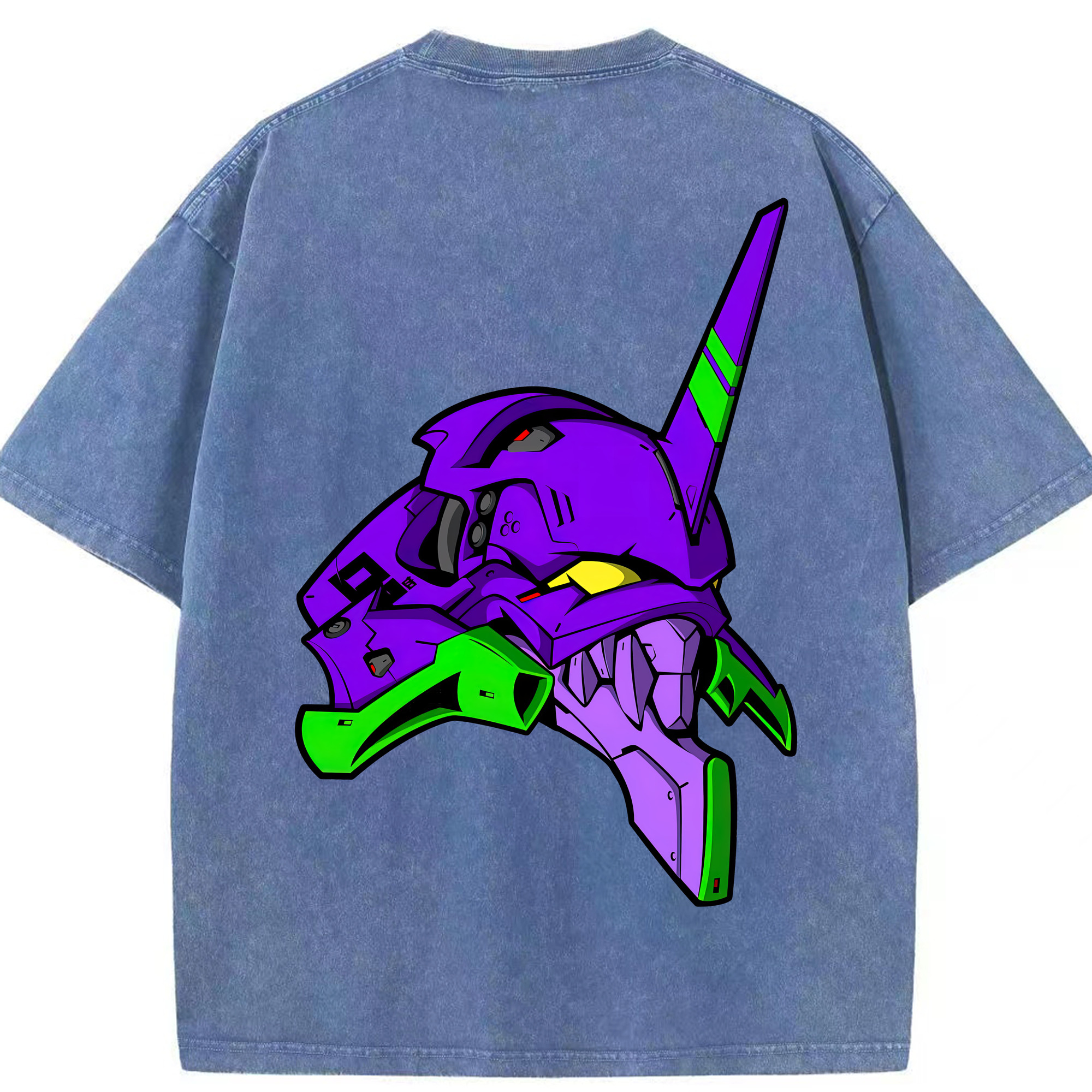 （画像用） EVA 新世紀エヴァンゲリオン 綿100% ヴィンテージ風 半袖Tシャツ（背面プリント）