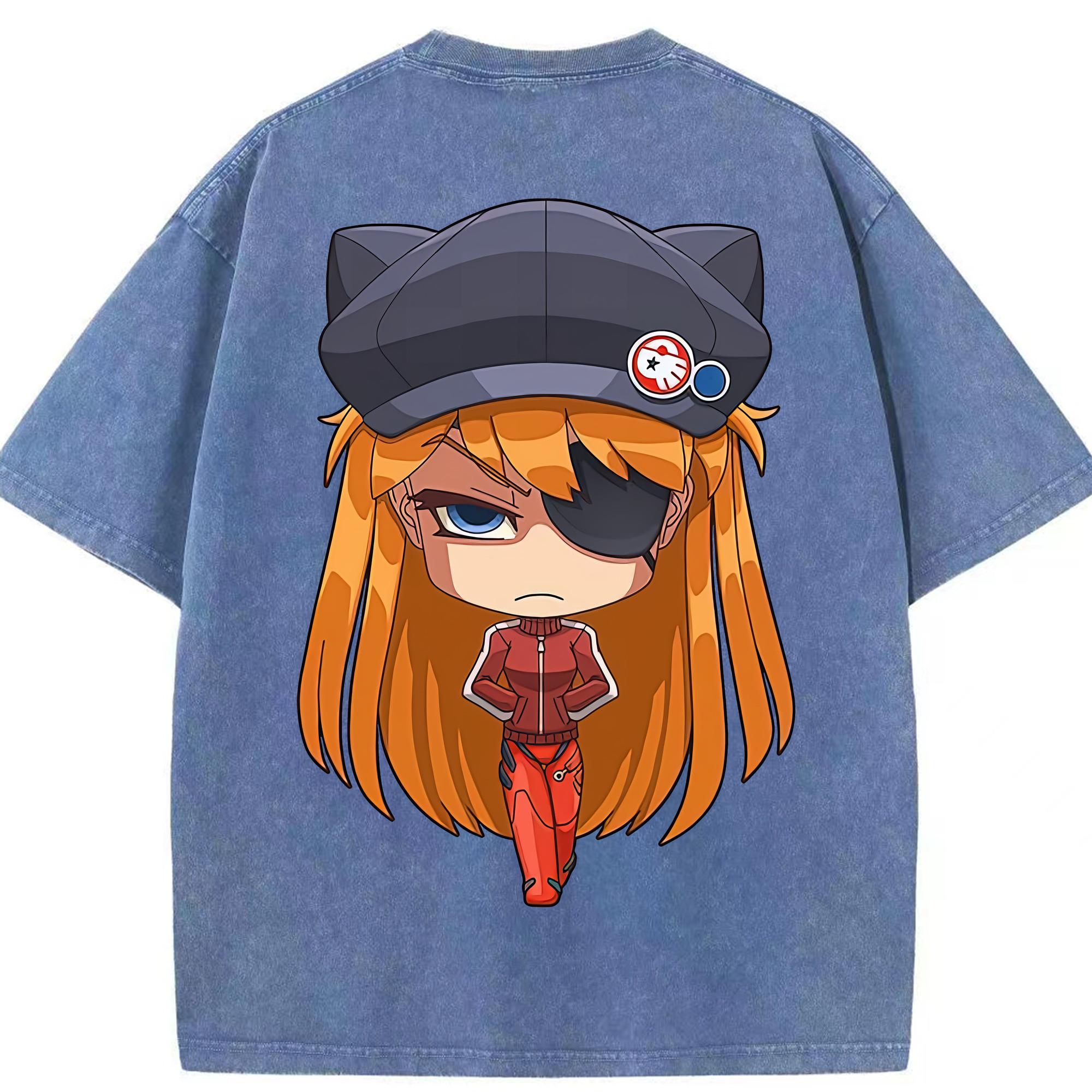 （画像用） EVA 新世紀エヴァンゲリオン 綿100% ヴィンテージ風 半袖Tシャツ（背面プリント）