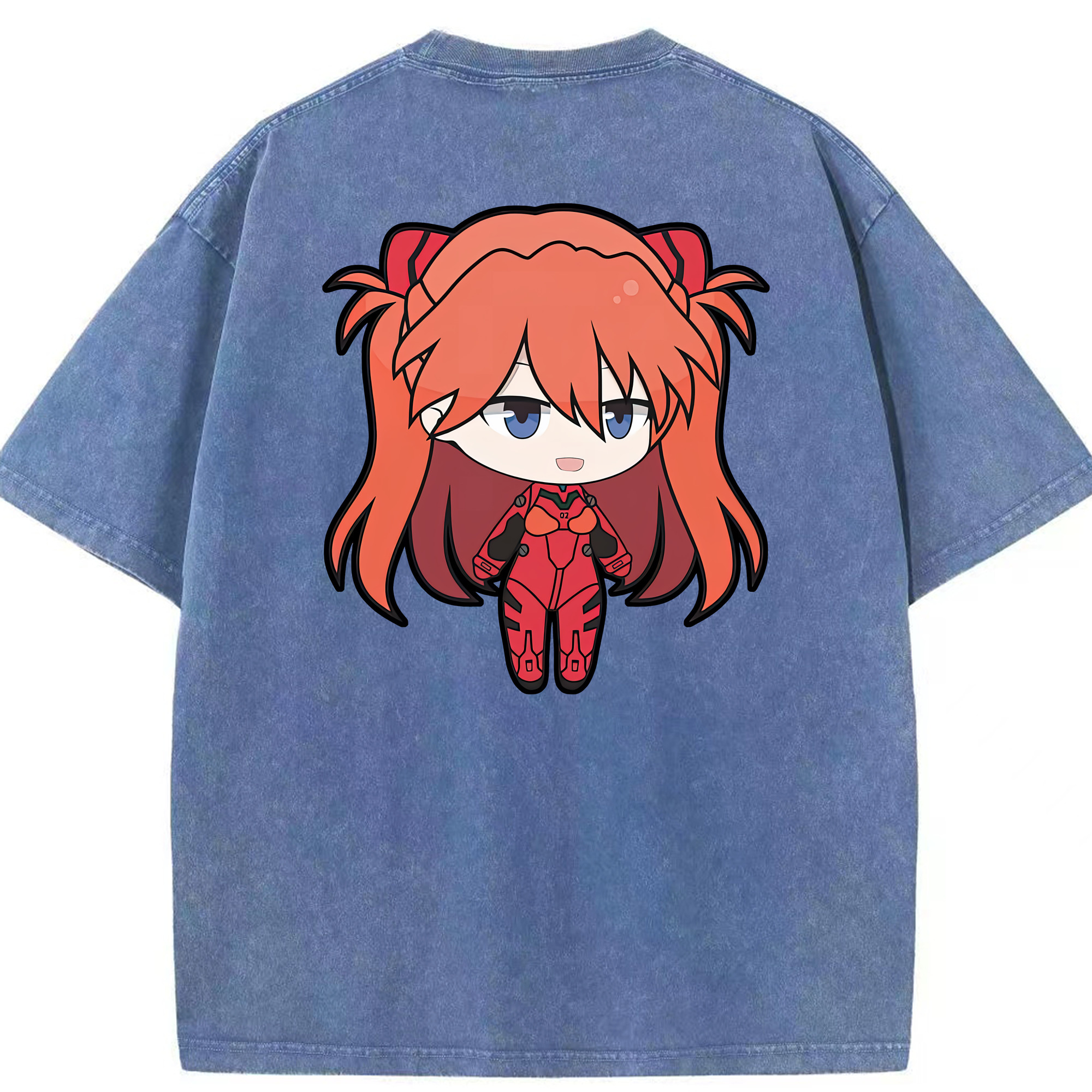 （画像用） EVA 新世紀エヴァンゲリオン 綿100% ヴィンテージ風 半袖Tシャツ（背面プリント）