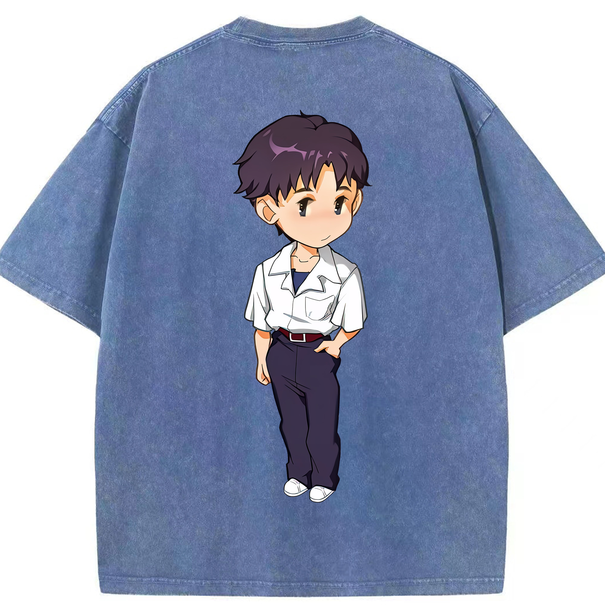 （画像用） EVA 新世紀エヴァンゲリオン 綿100% ヴィンテージ風 半袖Tシャツ（背面プリント）