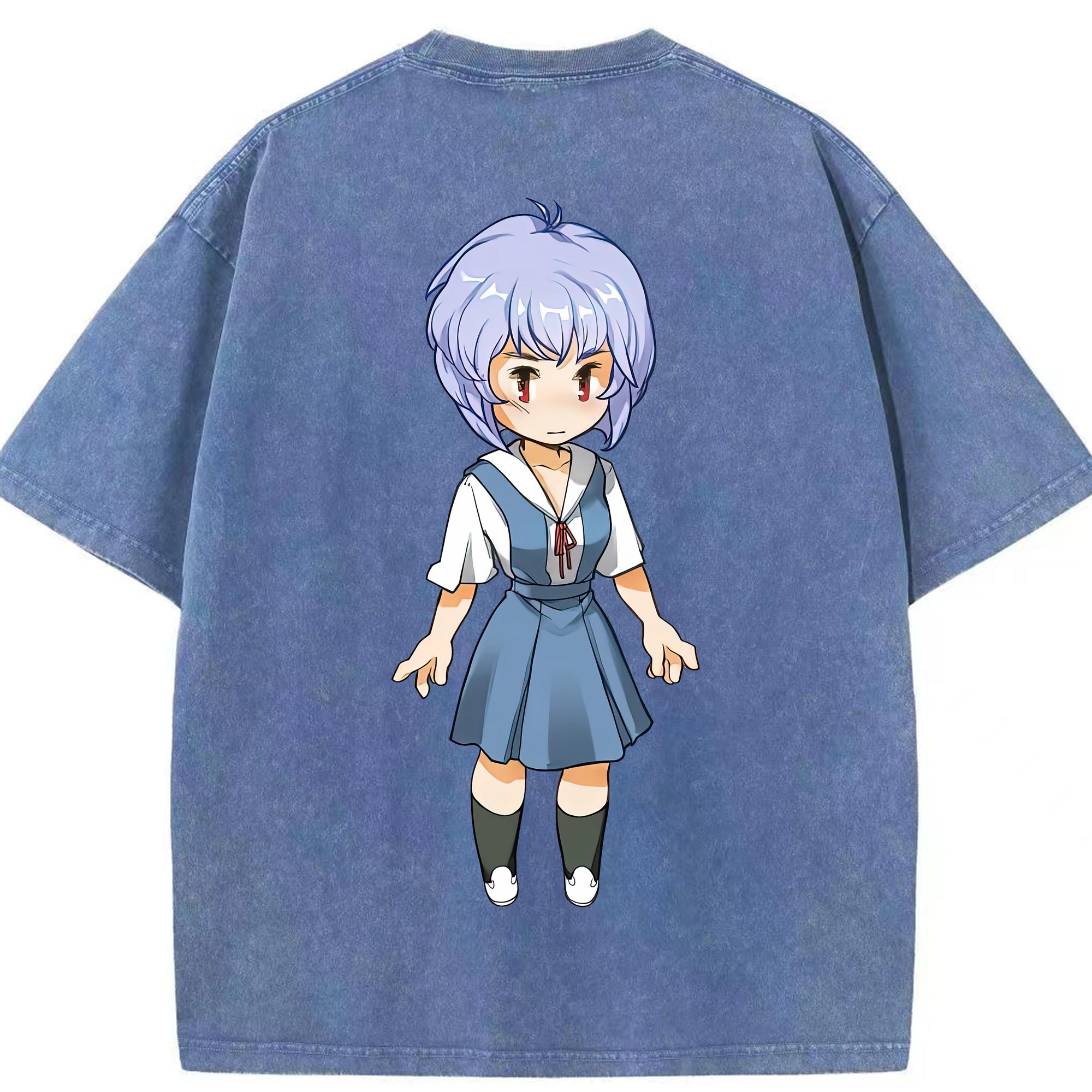 （画像用） EVA 新世紀エヴァンゲリオン 綿100% ヴィンテージ風 半袖Tシャツ（背面プリント）