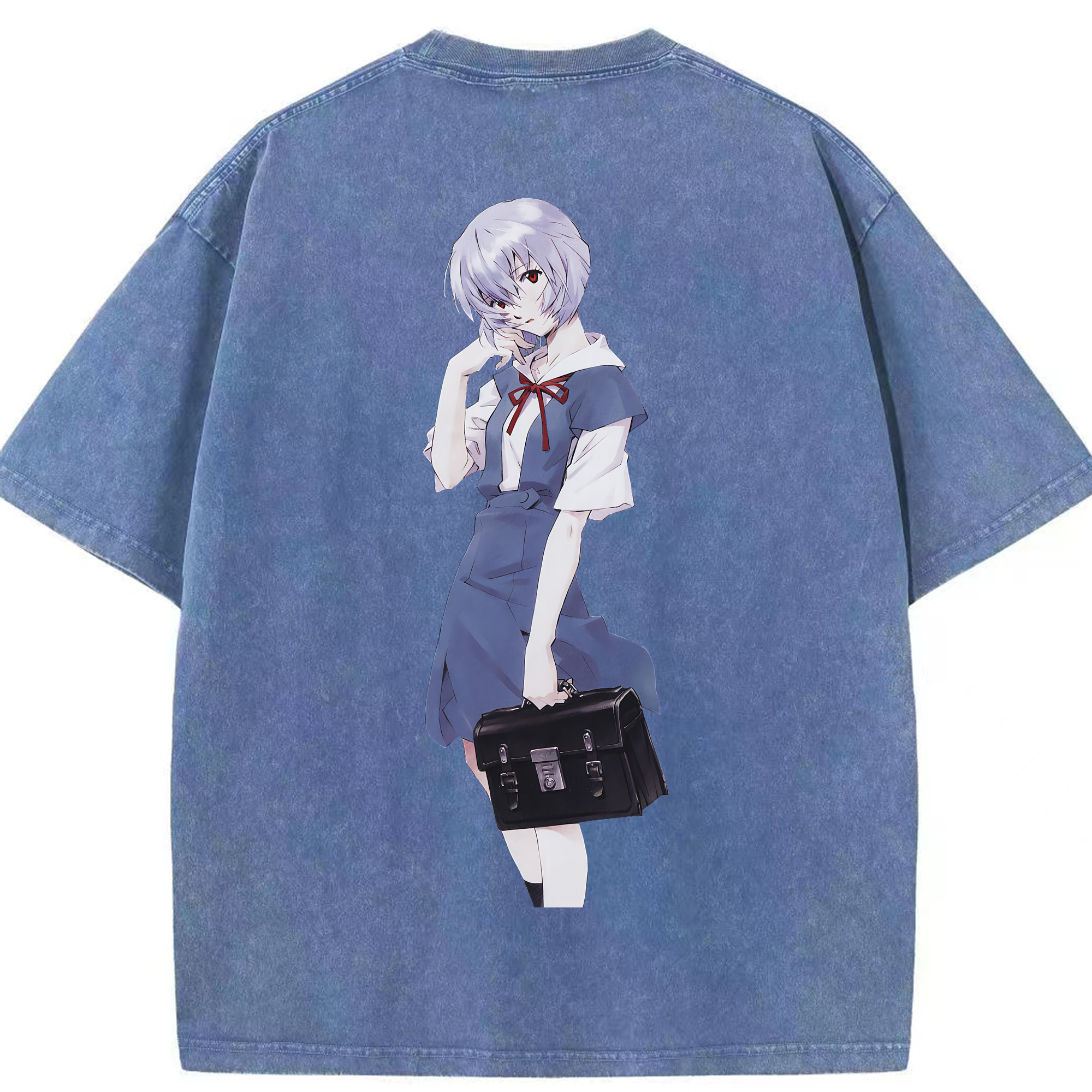 （画像用） EVA 新世紀エヴァンゲリオン 綿100% ヴィンテージ風 半袖Tシャツ（背面プリント）