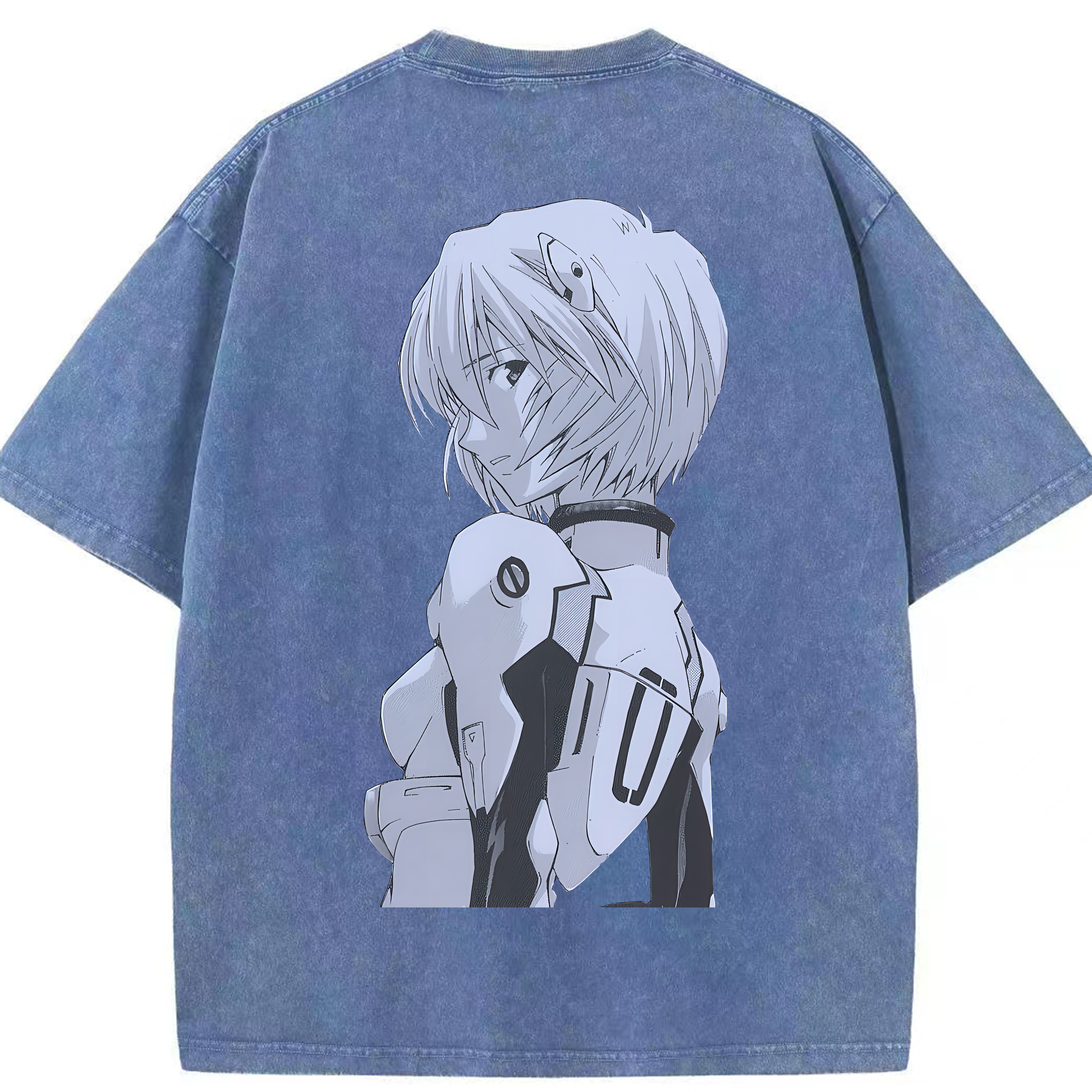 （画像用） EVA 新世紀エヴァンゲリオン 綿100% ヴィンテージ風 半袖Tシャツ（背面プリント）