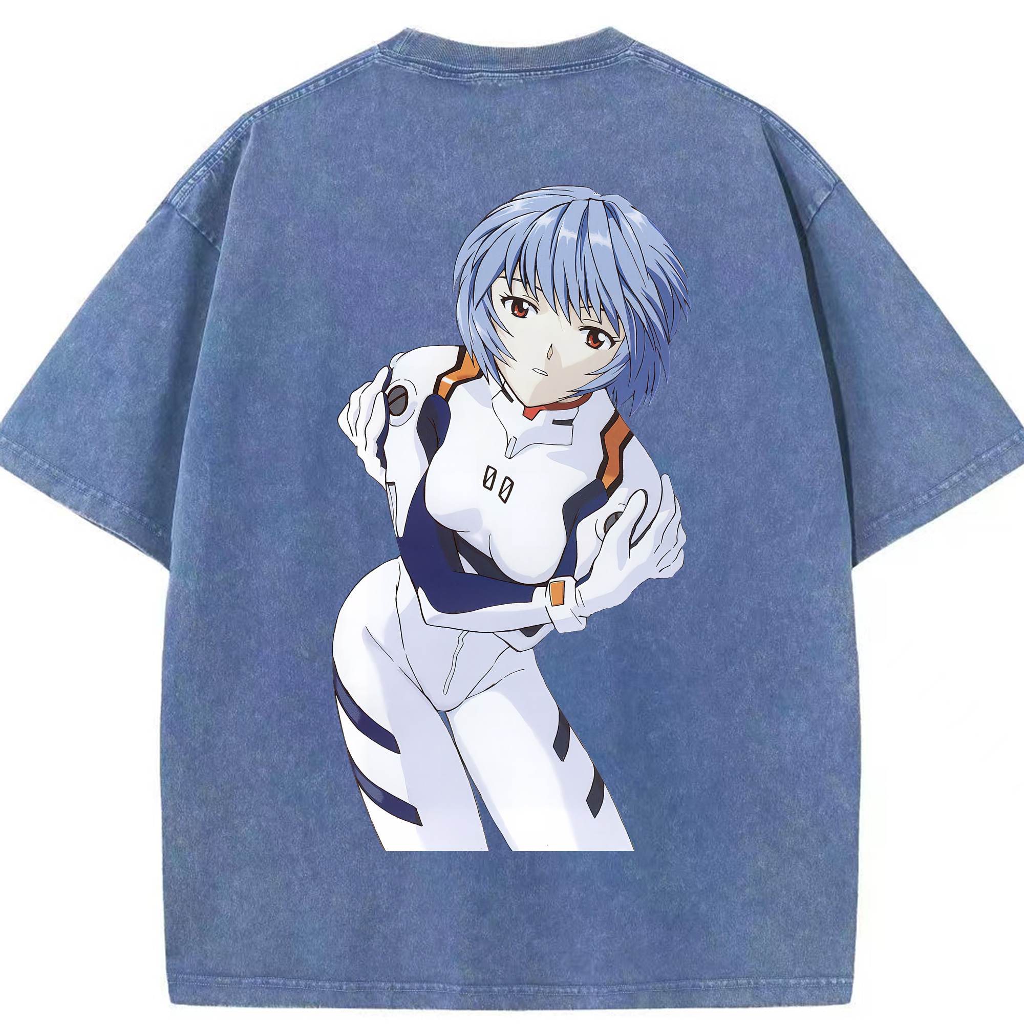 （画像用） EVA 新世紀エヴァンゲリオン 綿100% ヴィンテージ風 半袖Tシャツ（背面プリント）