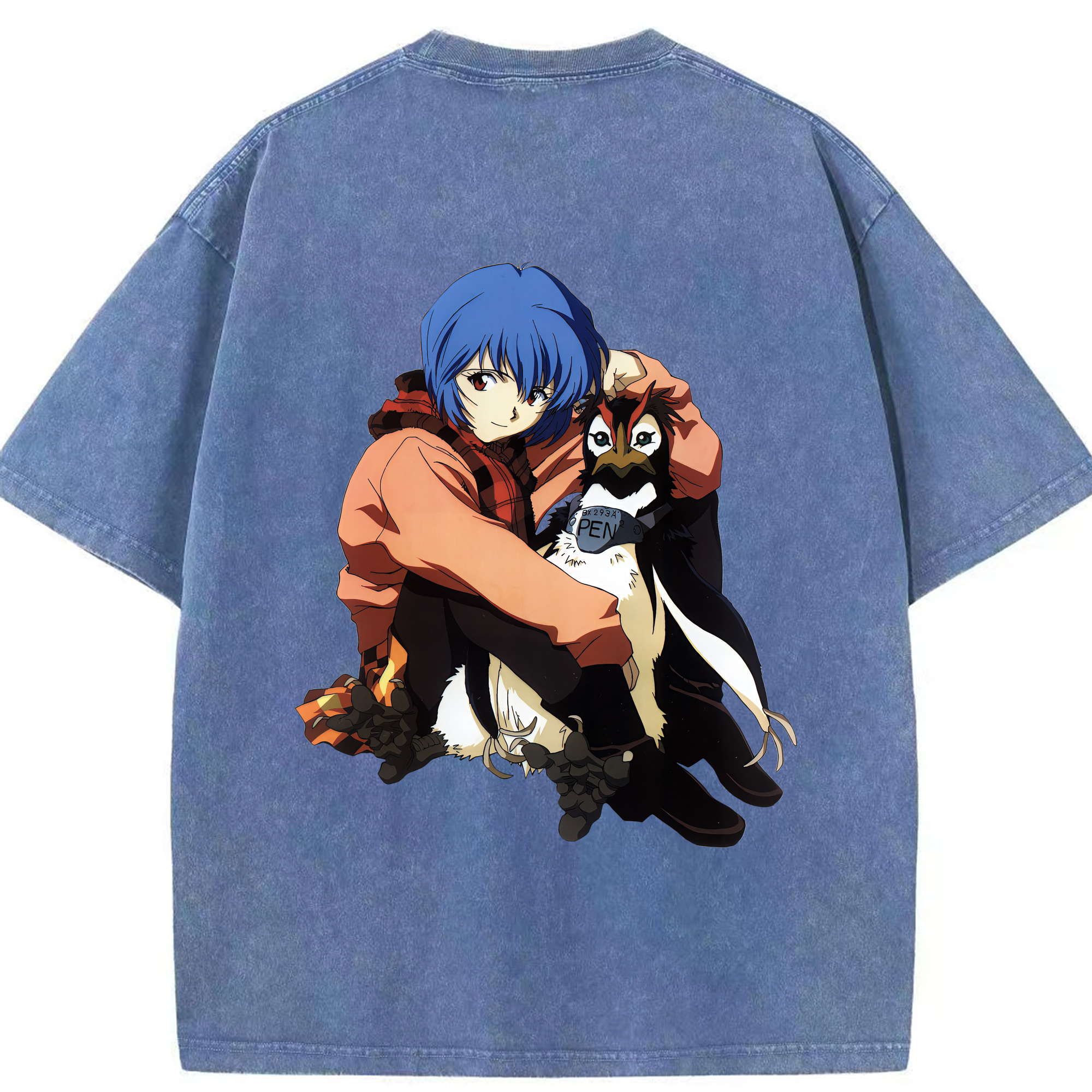 （画像用） EVA 新世紀エヴァンゲリオン 綿100% ヴィンテージ風 半袖Tシャツ（背面プリント）