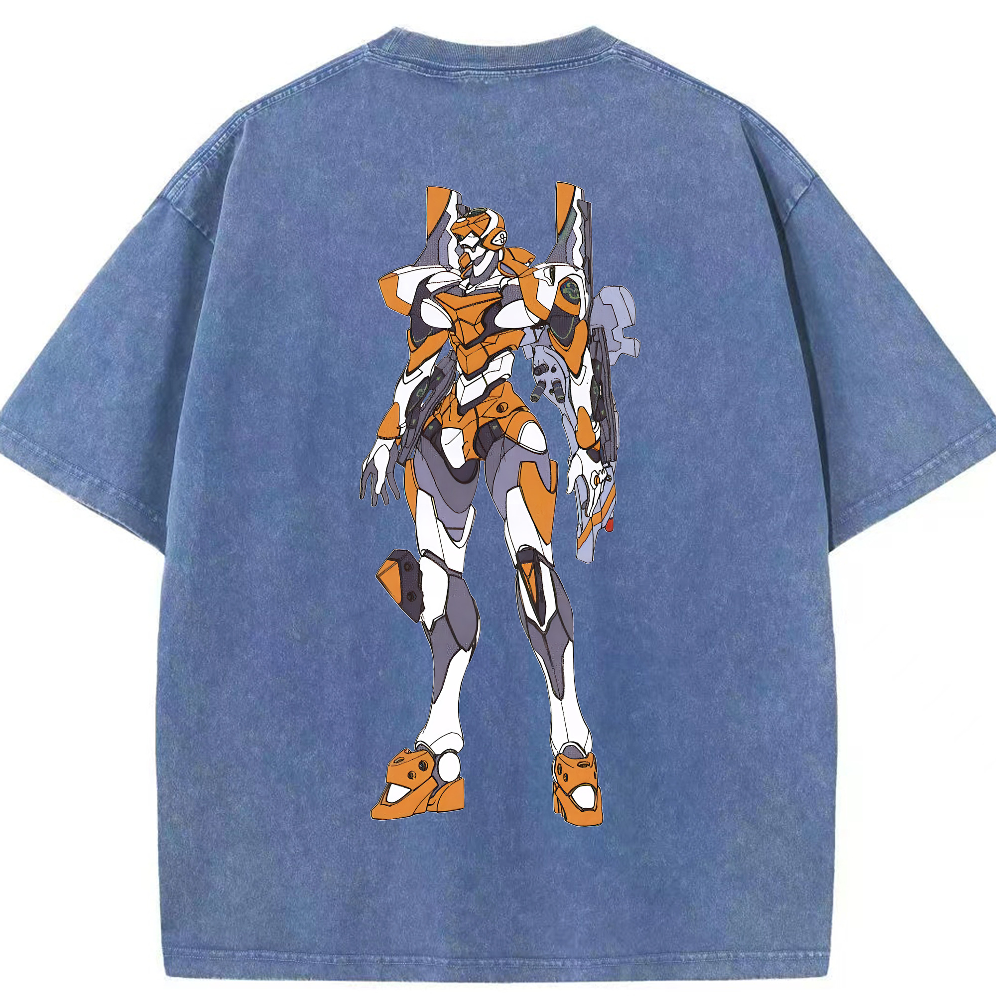 （画像用） EVA 新世紀エヴァンゲリオン 綿100% ヴィンテージ風 半袖Tシャツ（背面プリント）