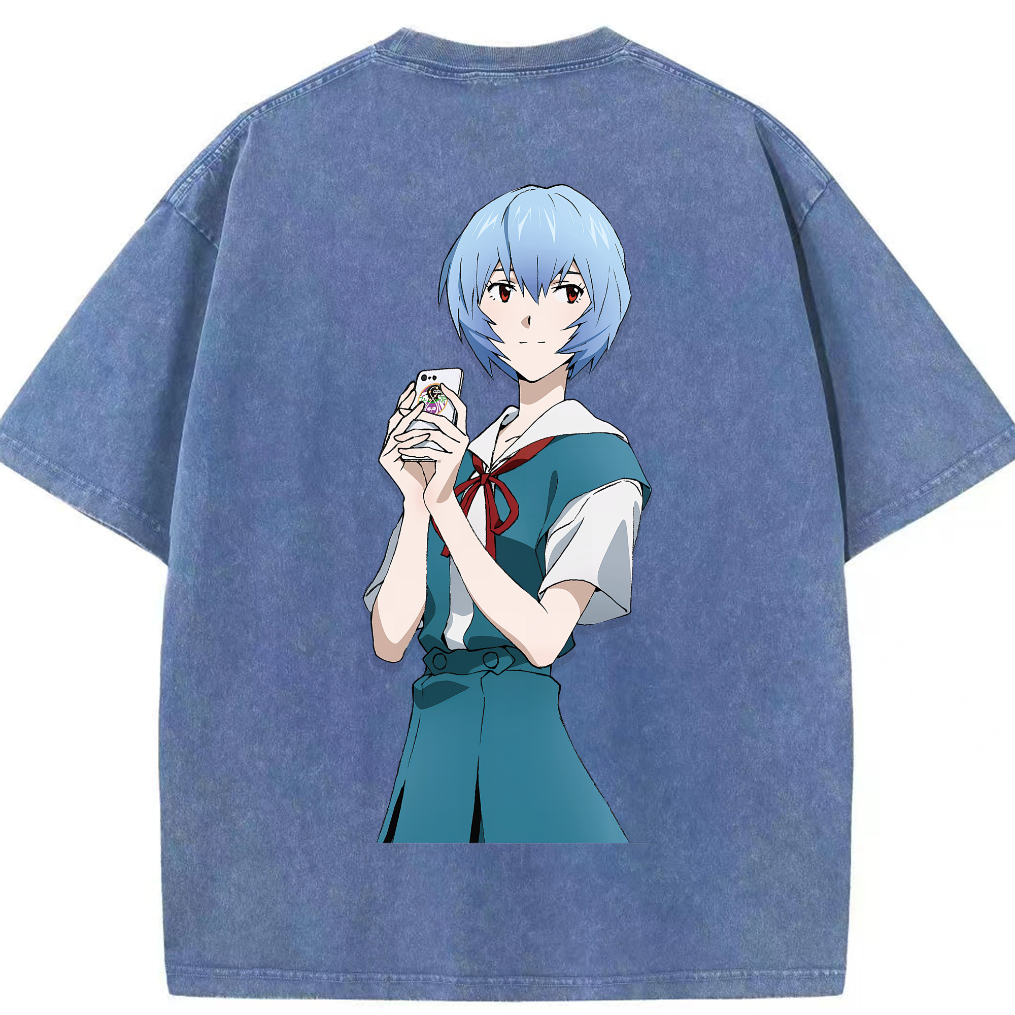 （画像用） EVA 新世紀エヴァンゲリオン 綿100% ヴィンテージ風 半袖Tシャツ（背面プリント）