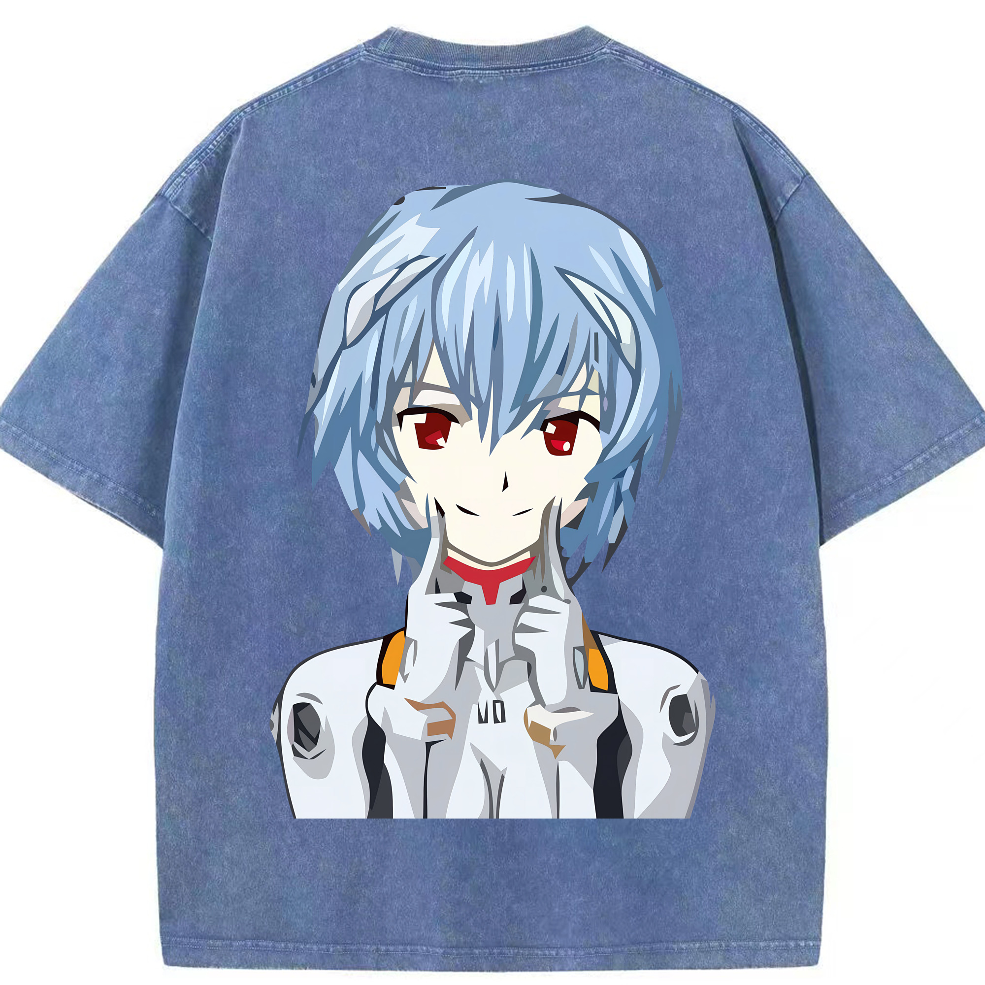 （画像用） EVA 新世紀エヴァンゲリオン 綿100% ヴィンテージ風 半袖Tシャツ（背面プリント）