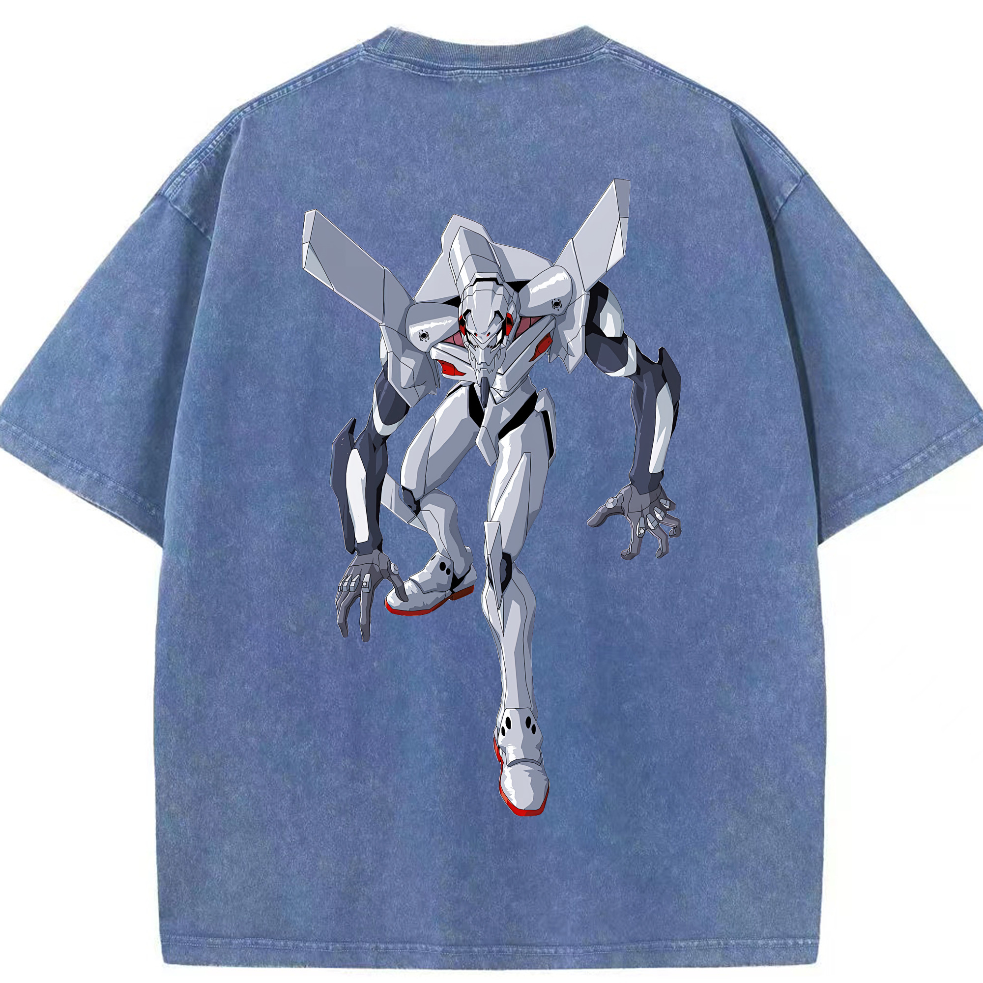 （画像用） EVA 新世紀エヴァンゲリオン 綿100% ヴィンテージ風 半袖Tシャツ（背面プリント）