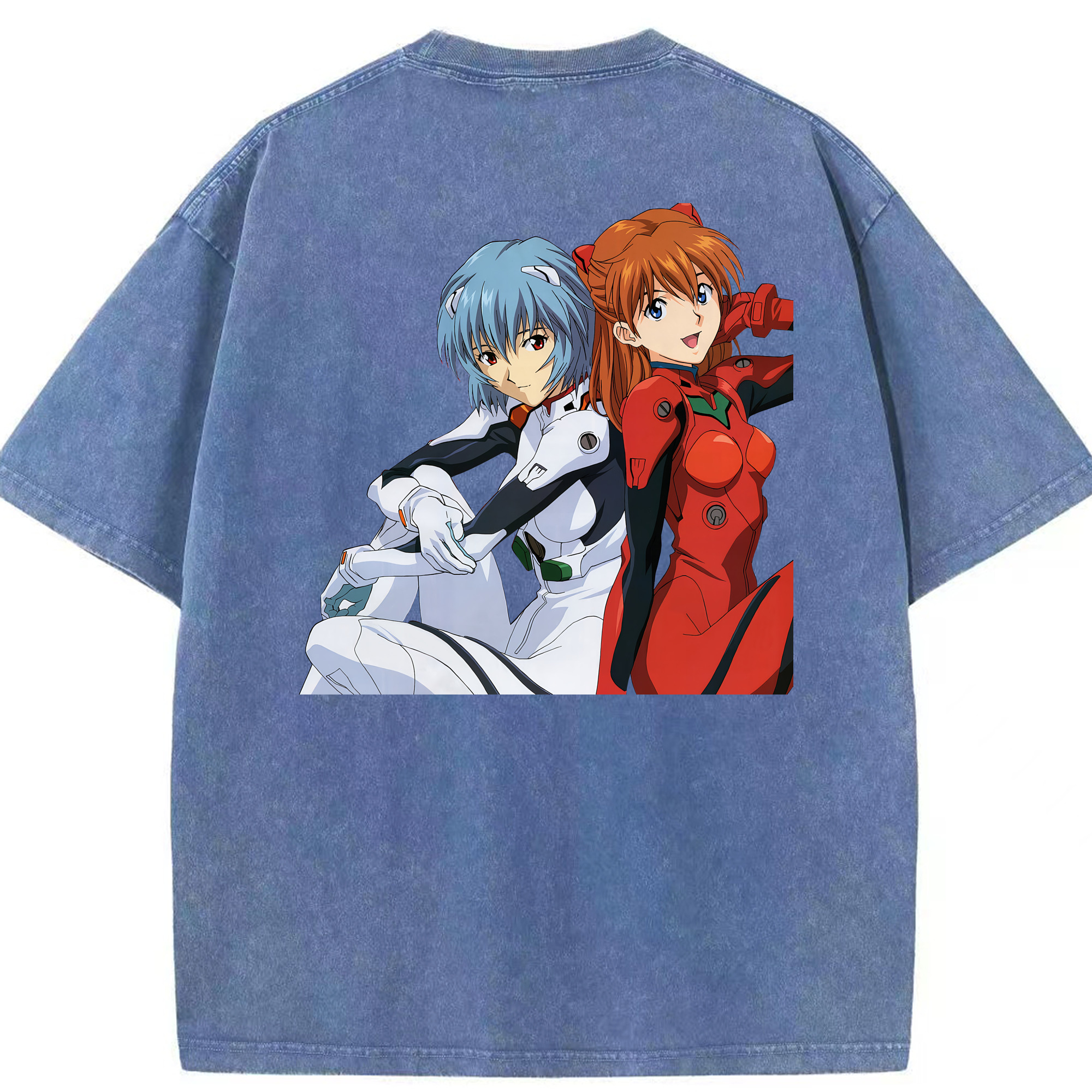 （画像用） EVA 新世紀エヴァンゲリオン 綿100% ヴィンテージ風 半袖Tシャツ（背面プリント）