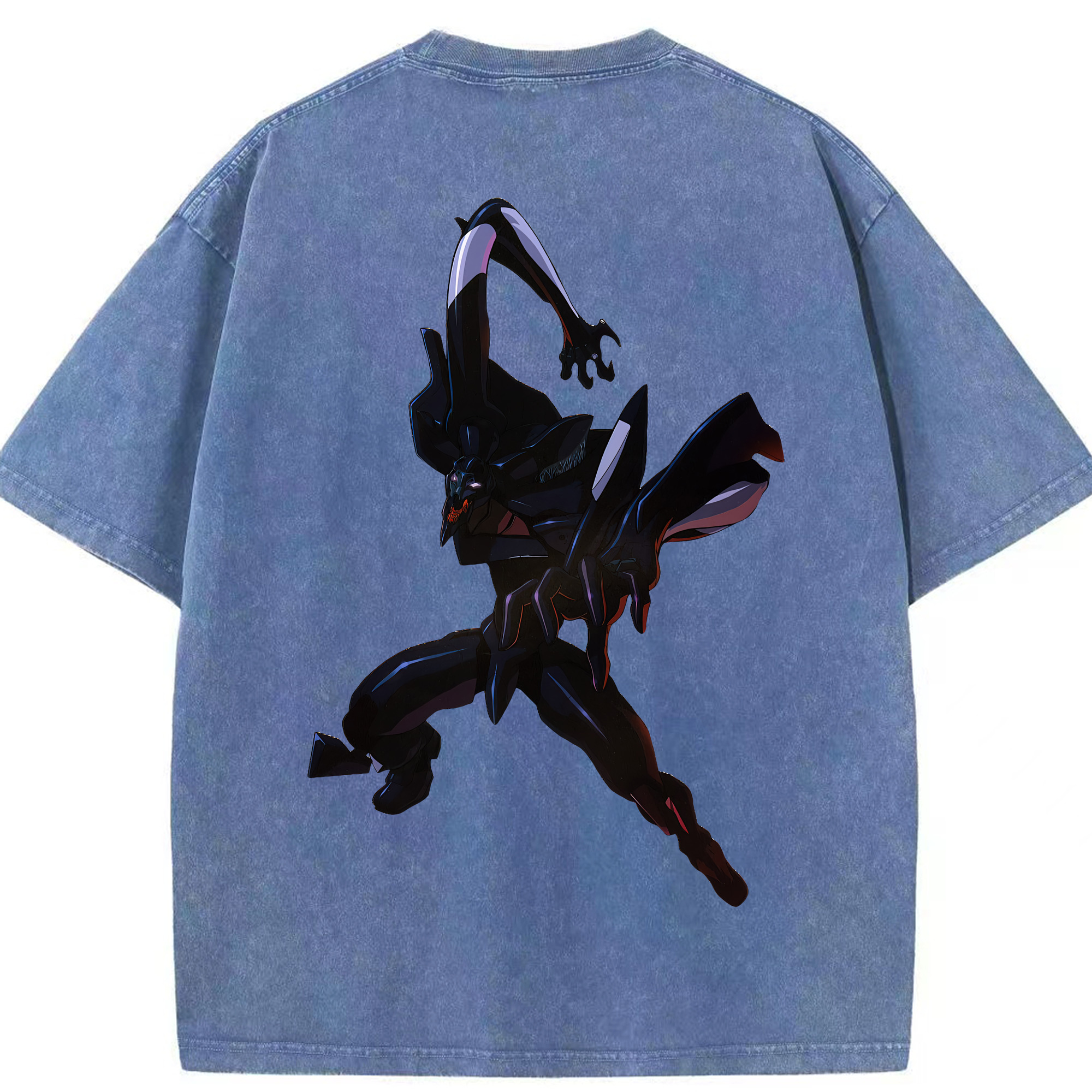 （画像用） EVA 新世紀エヴァンゲリオン 綿100% ヴィンテージ風 半袖Tシャツ（背面プリント）