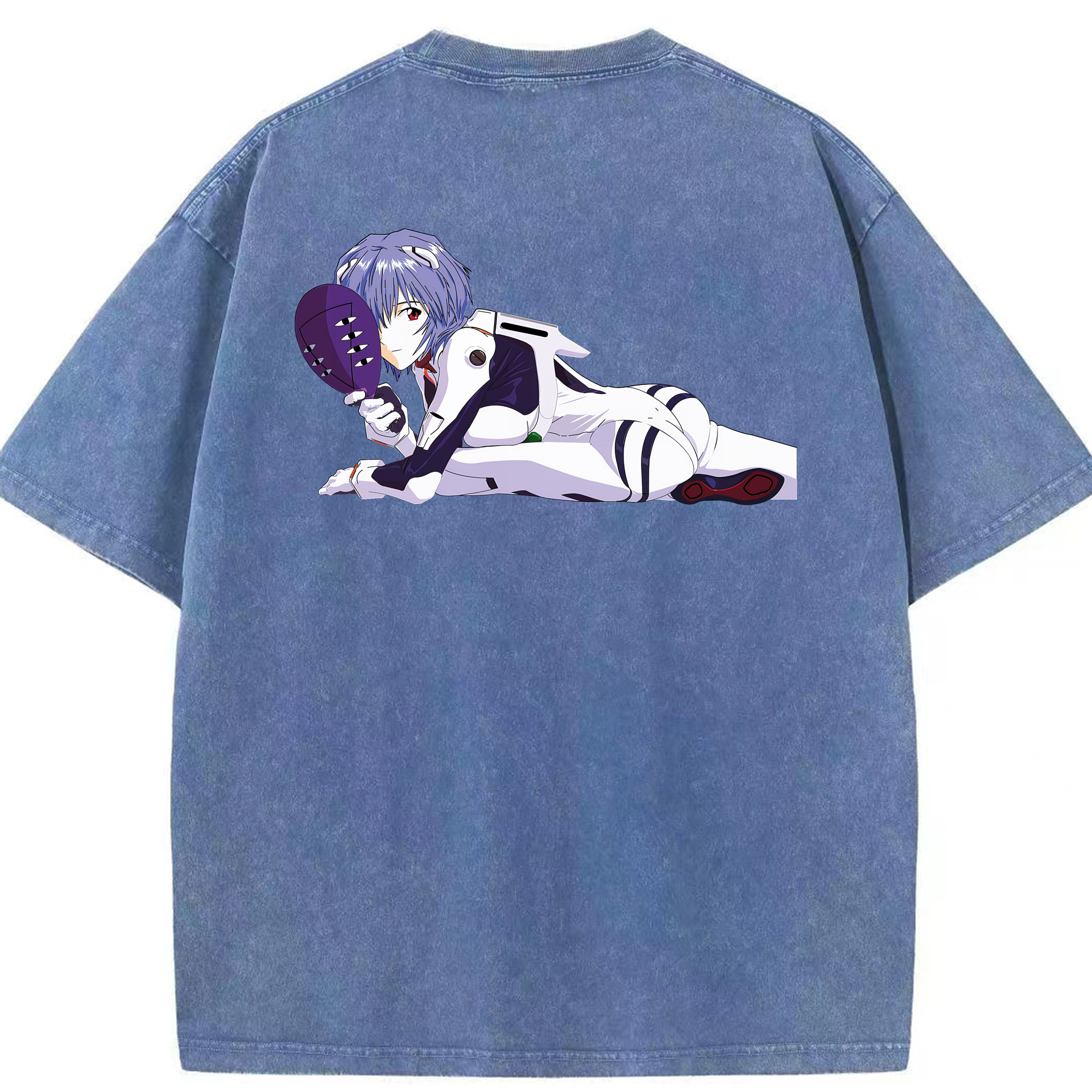 （画像用） EVA 新世紀エヴァンゲリオン 綿100% ヴィンテージ風 半袖Tシャツ（背面プリント）