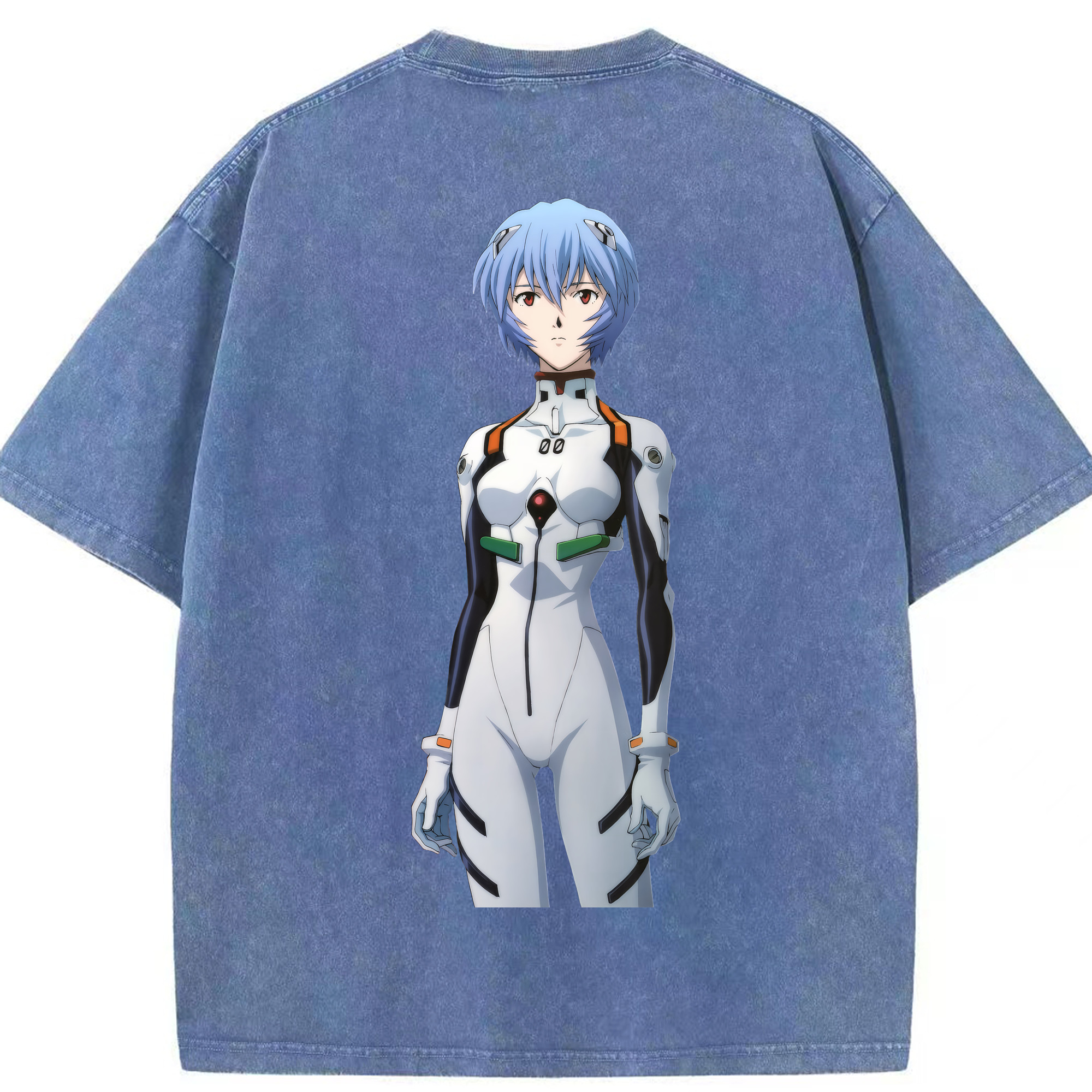 （画像用） EVA 新世紀エヴァンゲリオン 綿100% ヴィンテージ風 半袖Tシャツ（背面プリント）