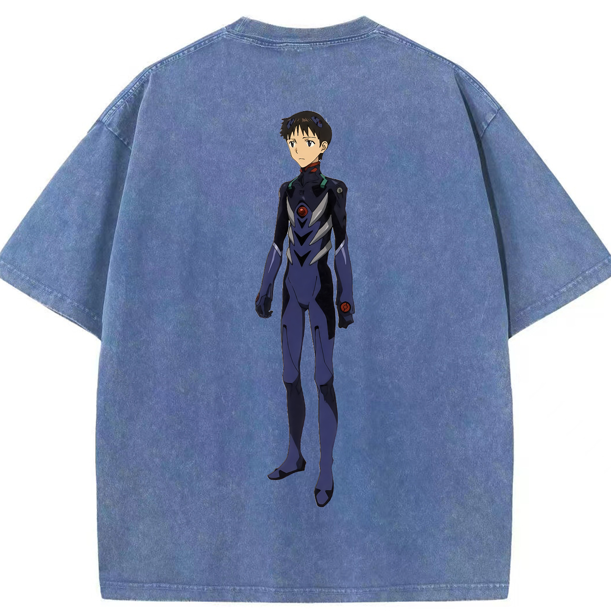 （画像用） EVA 新世紀エヴァンゲリオン 綿100% ヴィンテージ風 半袖Tシャツ（背面プリント）