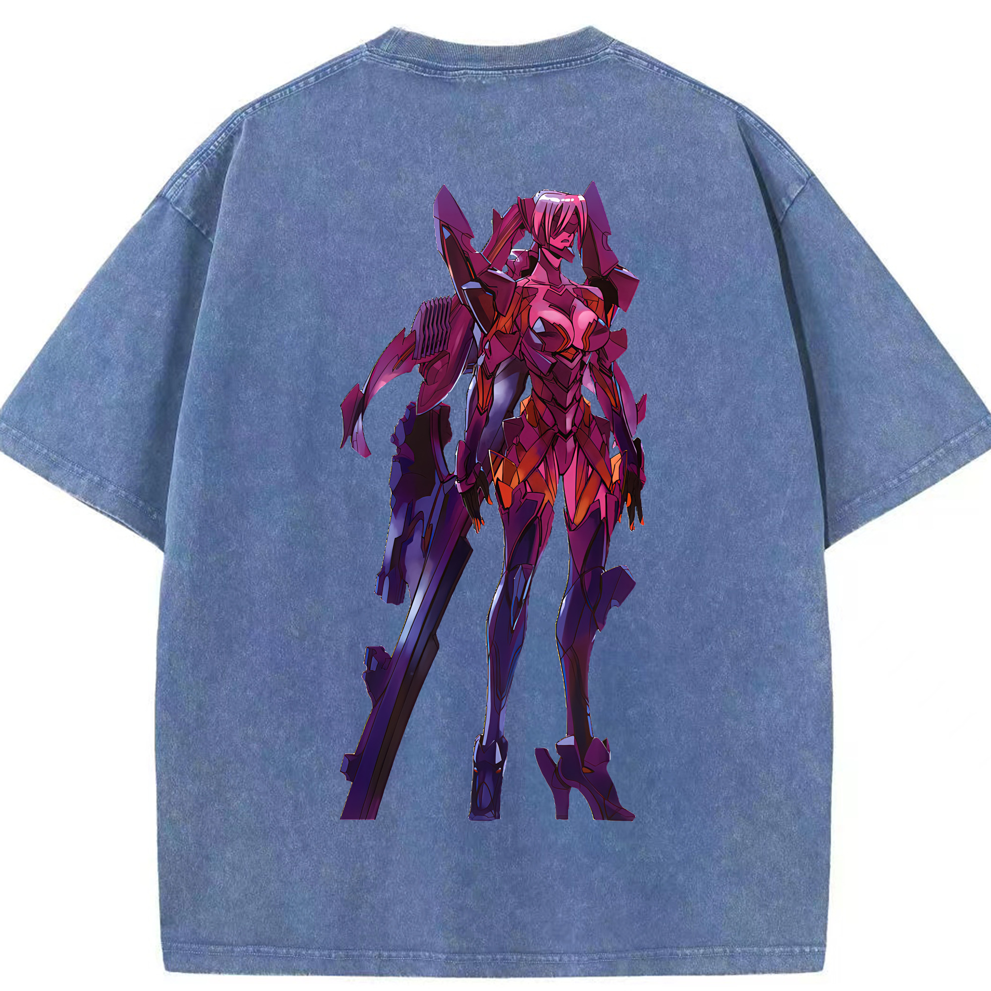 （画像用） EVA 新世紀エヴァンゲリオン 綿100% ヴィンテージ風 半袖Tシャツ（背面プリント）