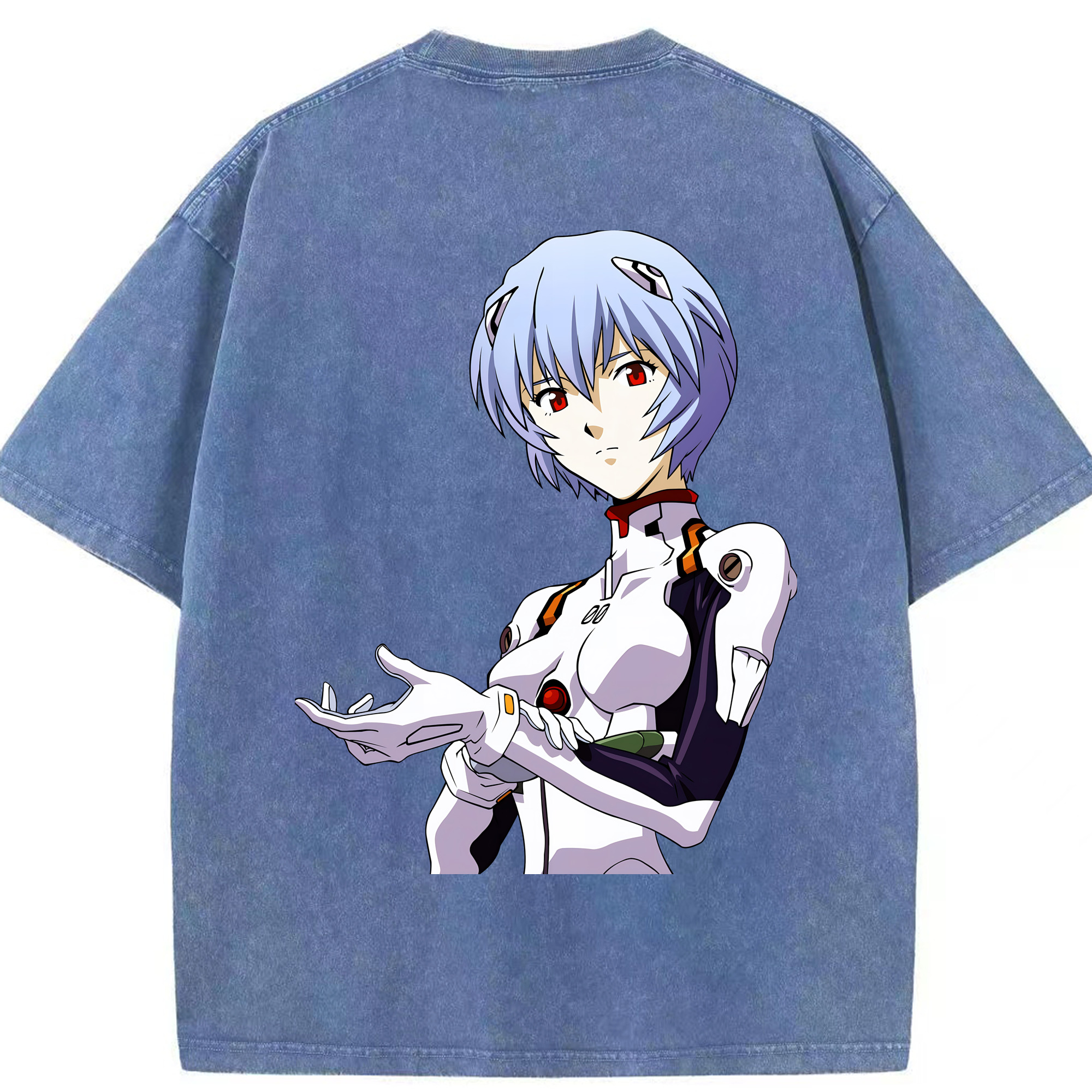 （画像用） EVA 新世紀エヴァンゲリオン 綿100% ヴィンテージ風 半袖Tシャツ（背面プリント）