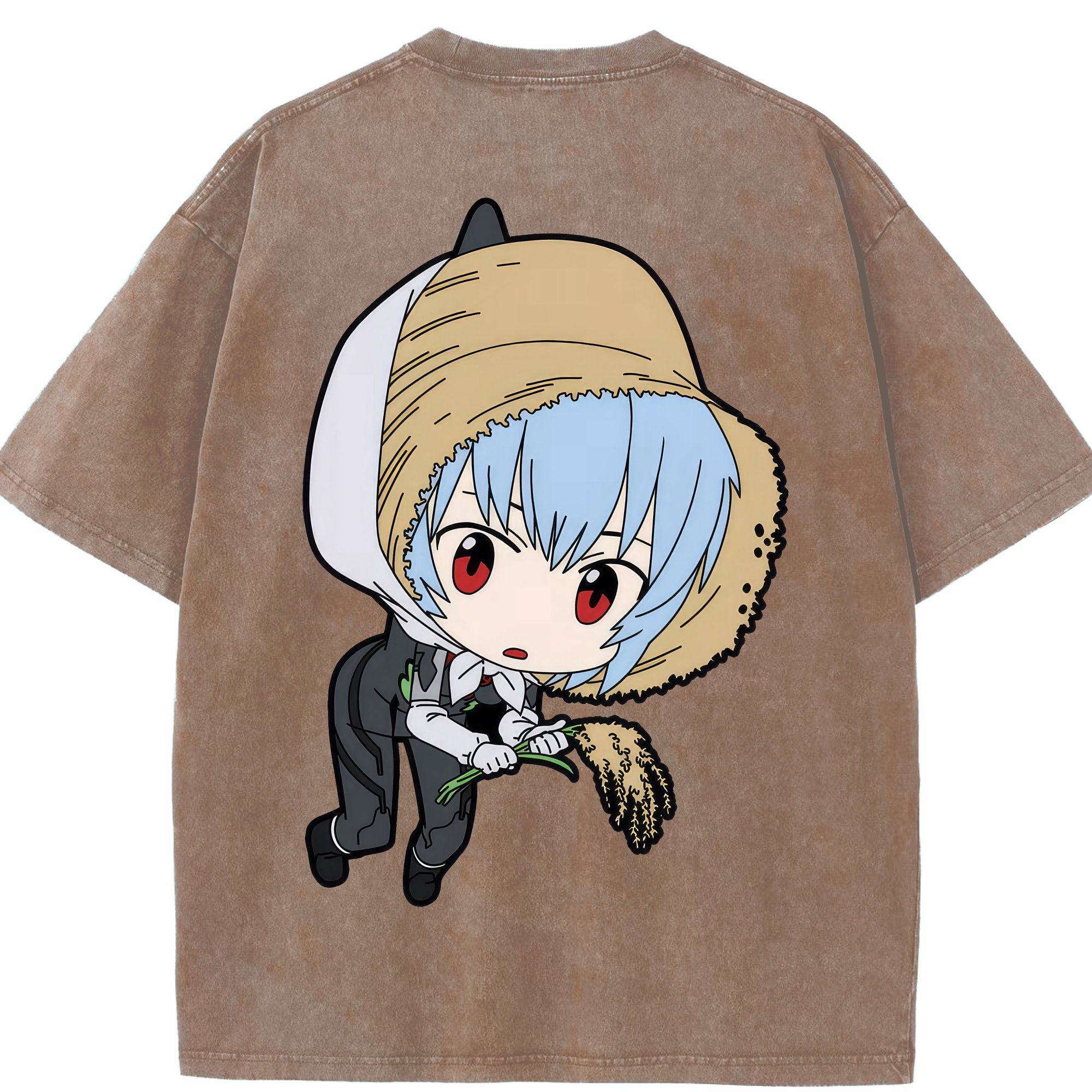 （画像用） EVA 新世紀エヴァンゲリオン 綿100% ヴィンテージ風 半袖Tシャツ（背面プリント）