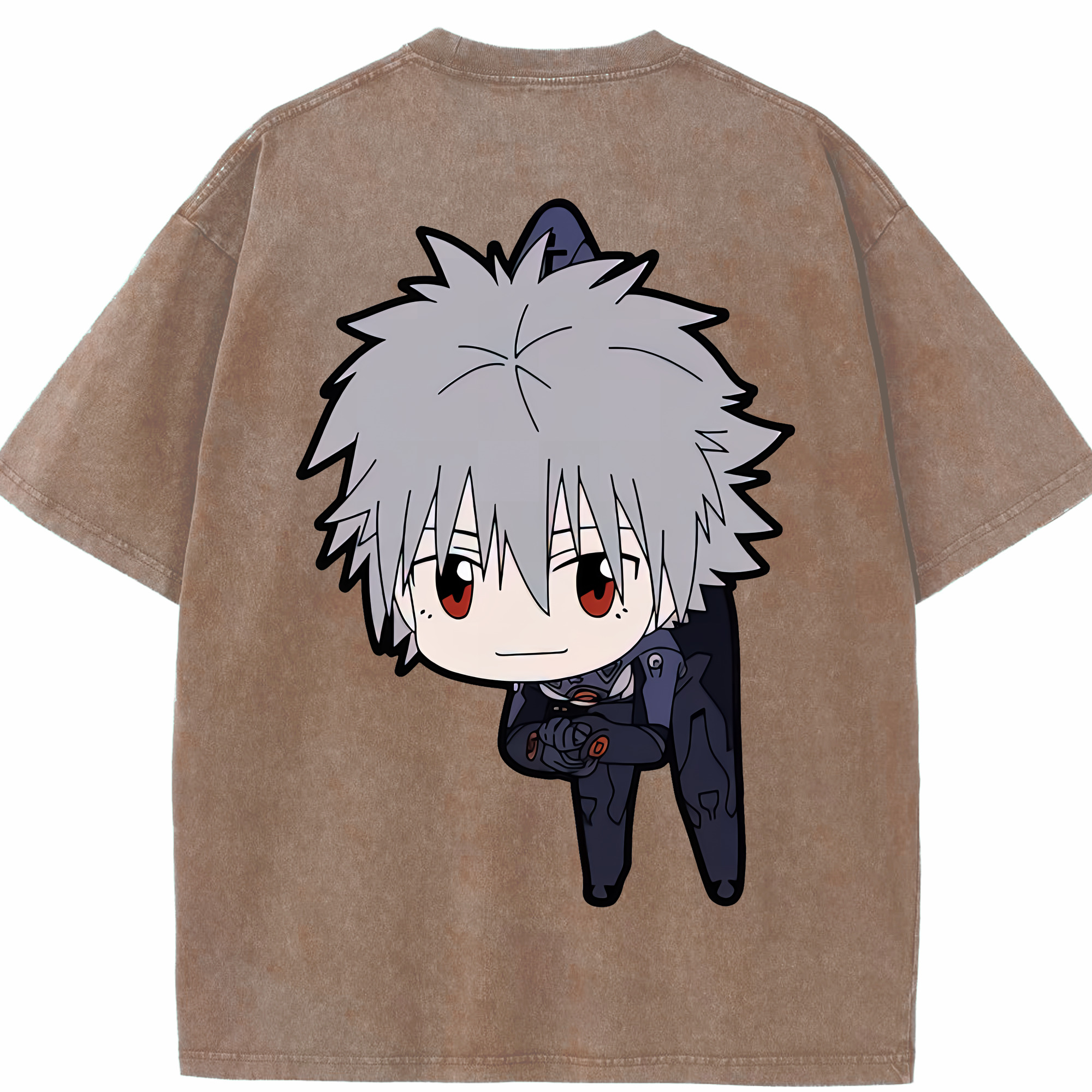（画像用） EVA 新世紀エヴァンゲリオン 綿100% ヴィンテージ風 半袖Tシャツ（背面プリント）