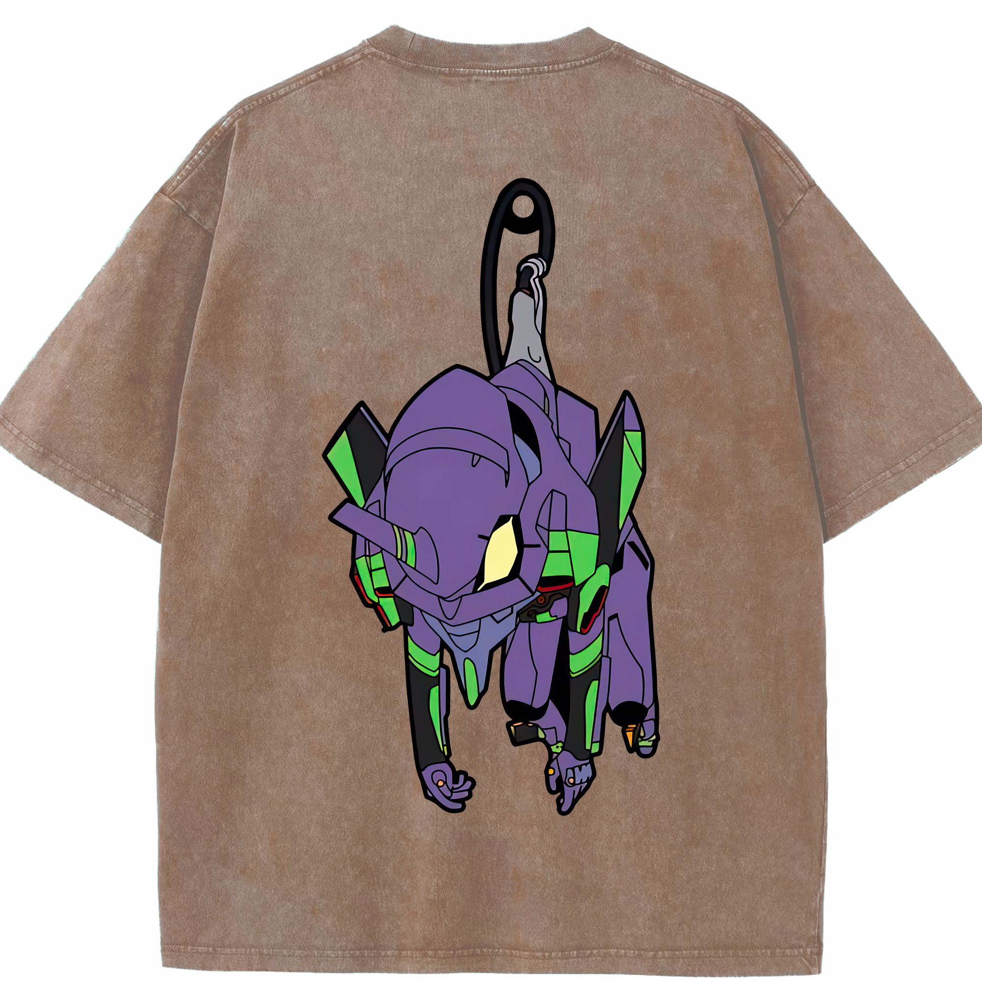 （画像用） EVA 新世紀エヴァンゲリオン 綿100% ヴィンテージ風 半袖Tシャツ（背面プリント）