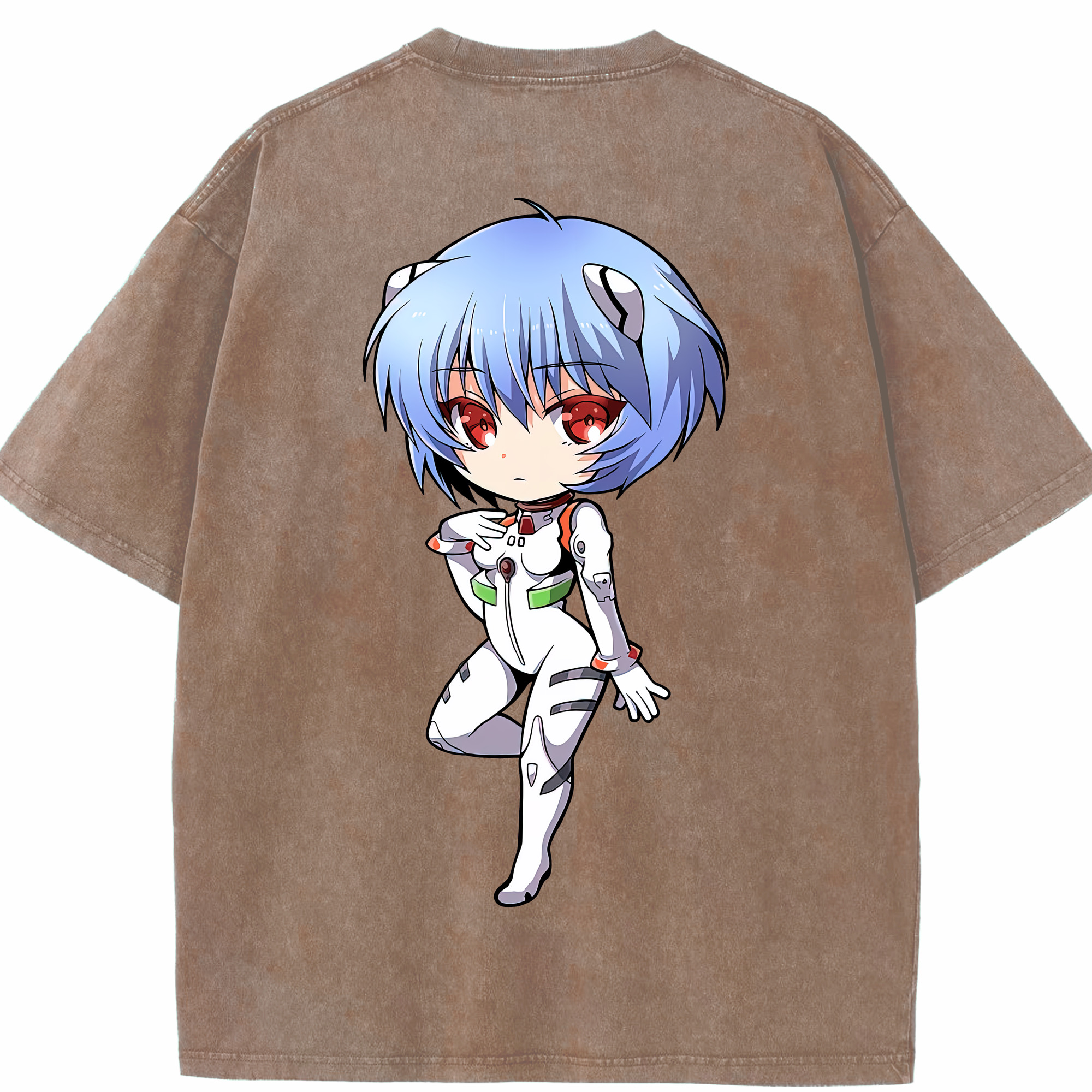 （画像用） EVA 新世紀エヴァンゲリオン 綿100% ヴィンテージ風 半袖Tシャツ（背面プリント）