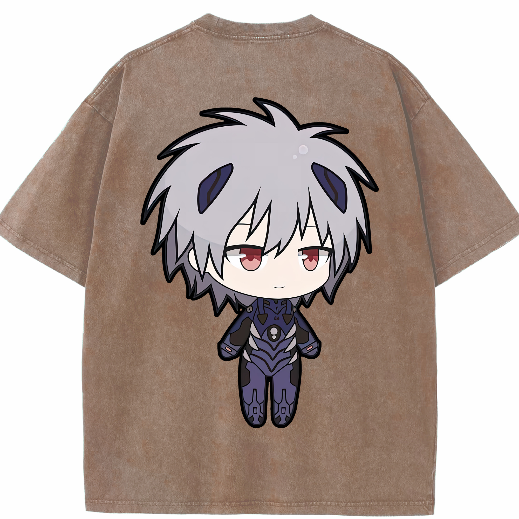 （画像用） EVA 新世紀エヴァンゲリオン 綿100% ヴィンテージ風 半袖Tシャツ（背面プリント）
