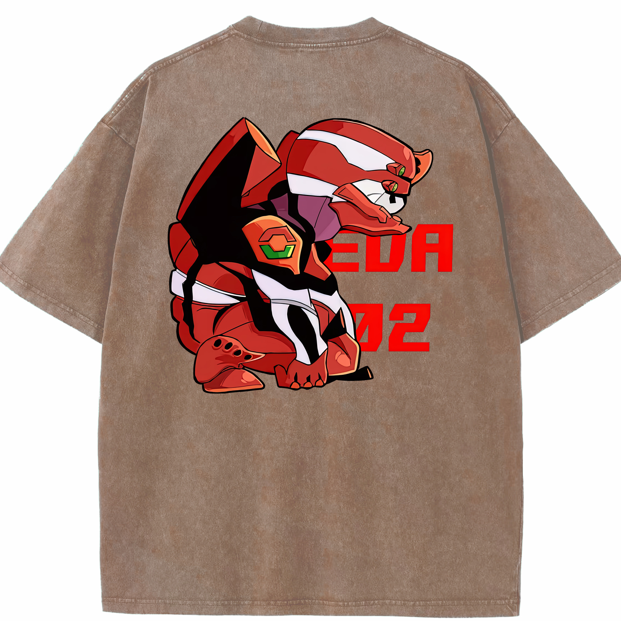 （画像用） EVA 新世紀エヴァンゲリオン 綿100% ヴィンテージ風 半袖Tシャツ（背面プリント）