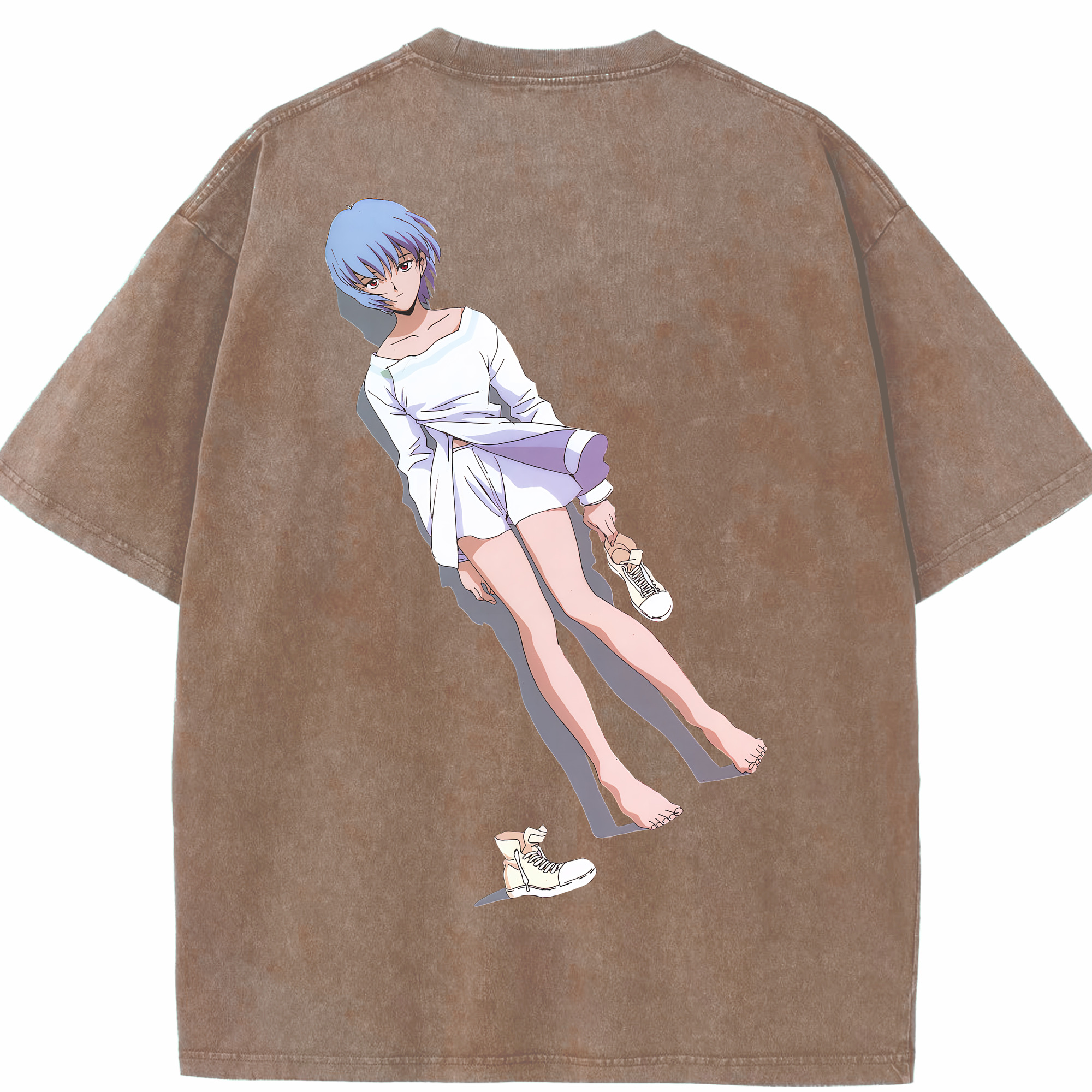 （画像用） EVA 新世紀エヴァンゲリオン 綿100% ヴィンテージ風 半袖Tシャツ（背面プリント）