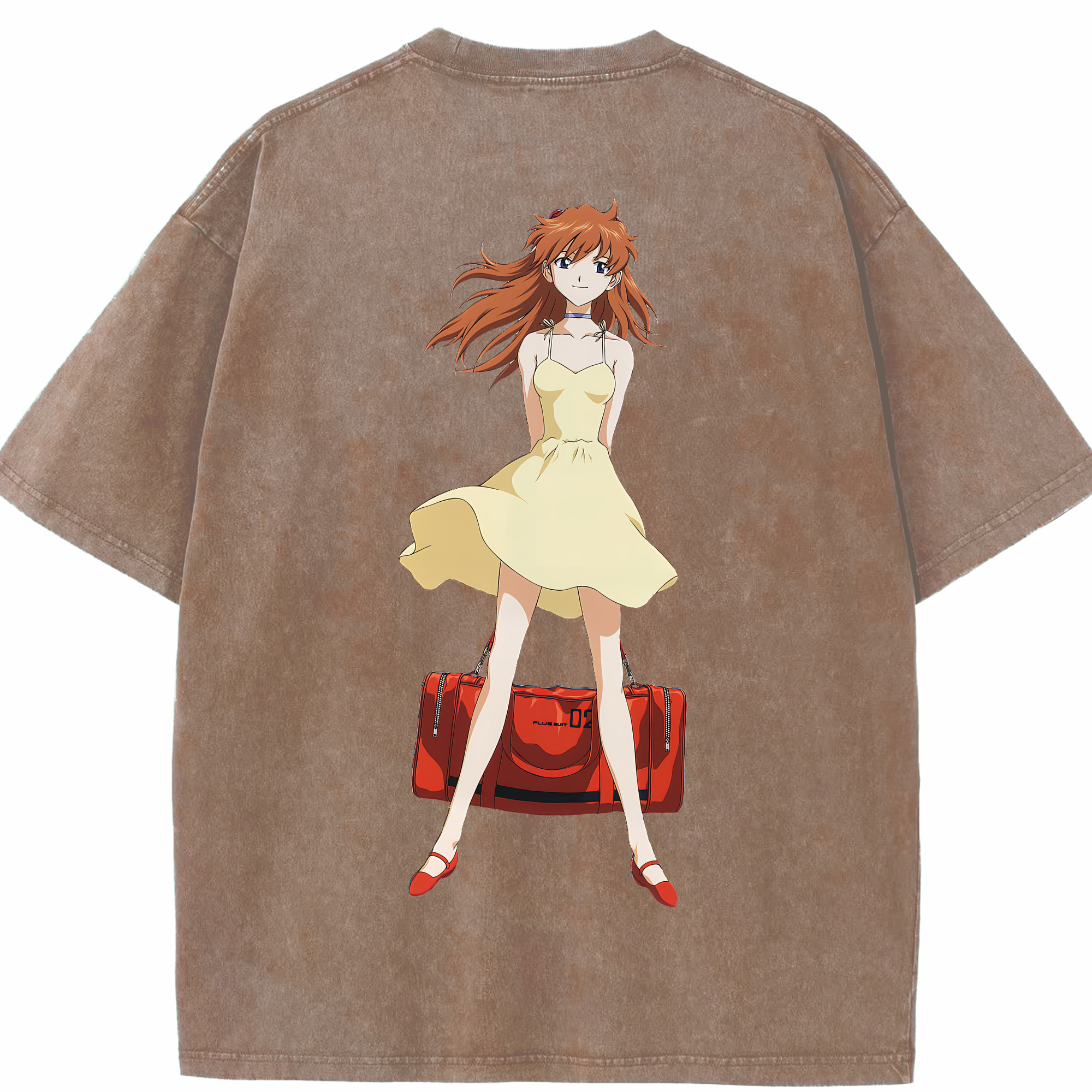 （画像用） EVA 新世紀エヴァンゲリオン 綿100% ヴィンテージ風 半袖Tシャツ（背面プリント）