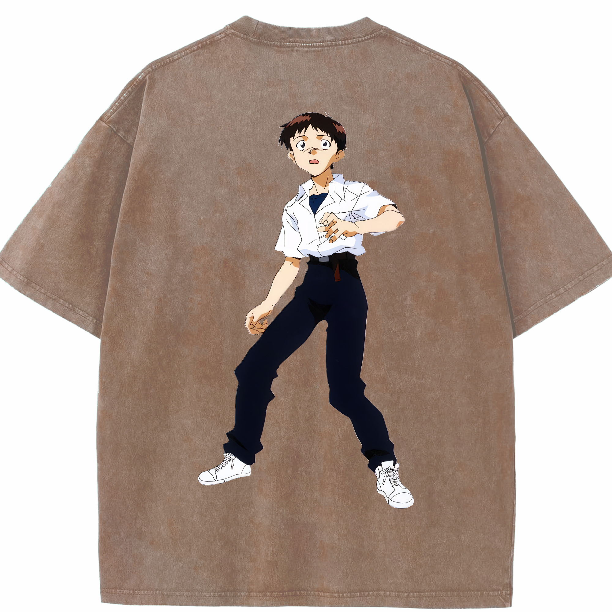 （画像用） EVA 新世紀エヴァンゲリオン 綿100% ヴィンテージ風 半袖Tシャツ（背面プリント）