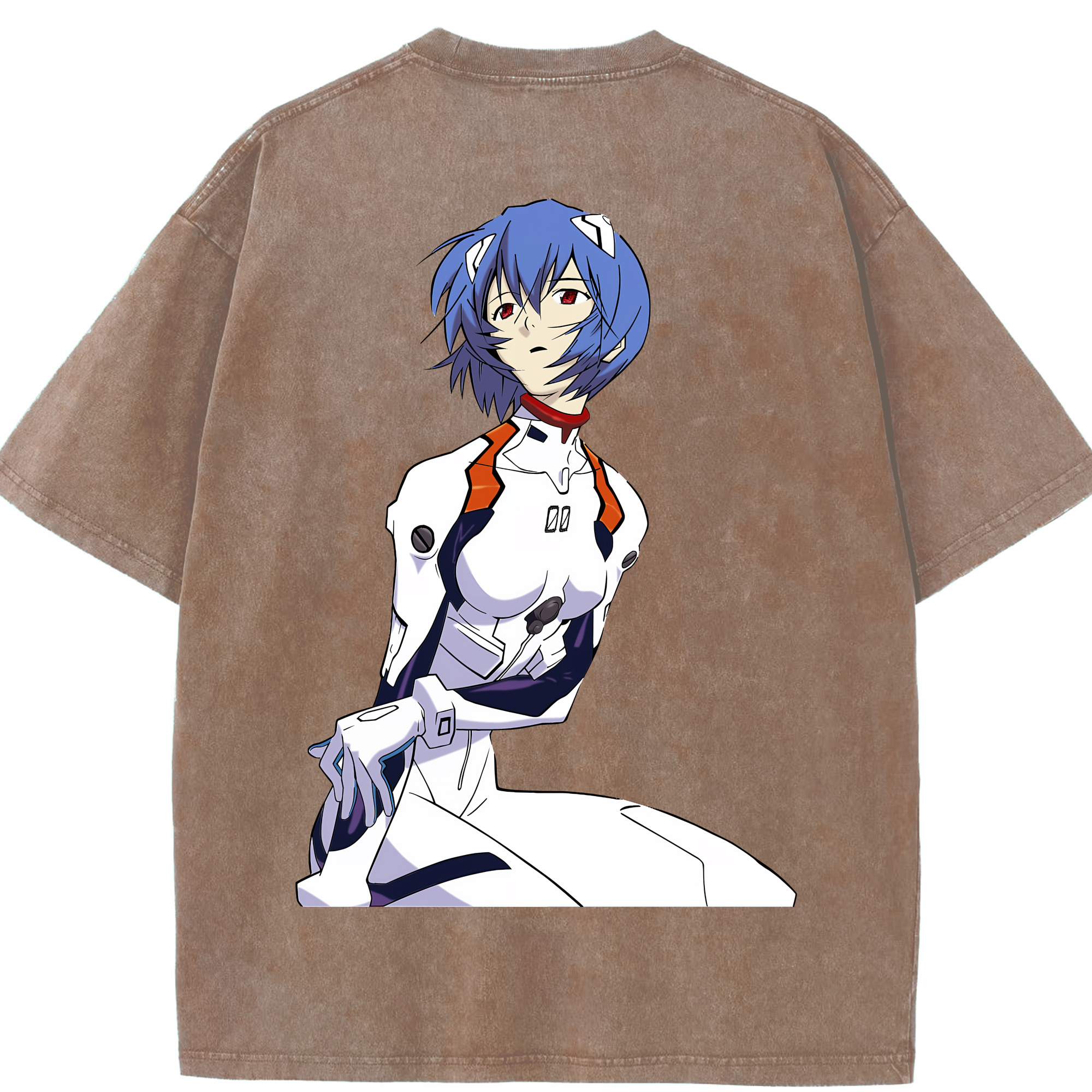 （画像用） EVA 新世紀エヴァンゲリオン 綿100% ヴィンテージ風 半袖Tシャツ（背面プリント）