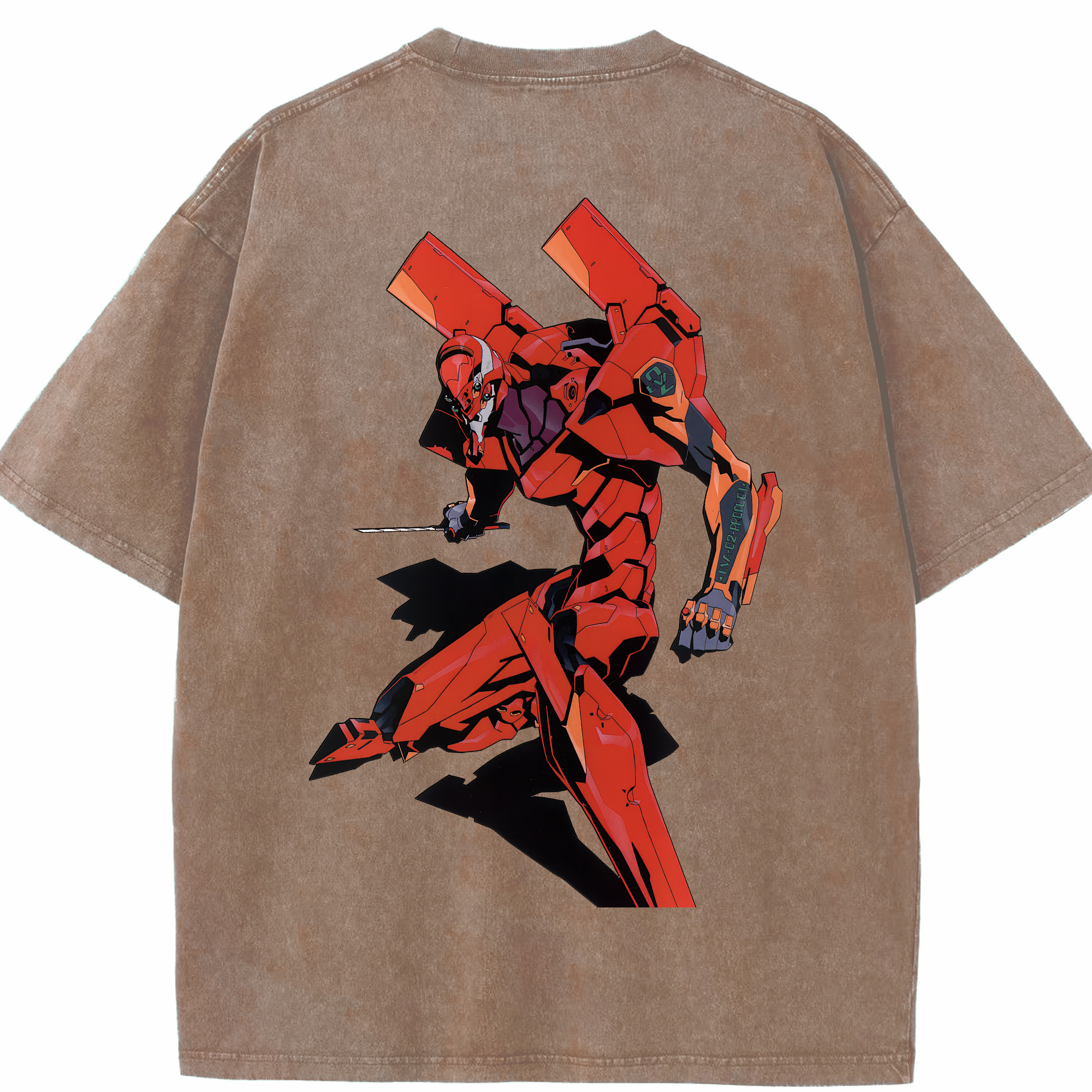 （画像用） EVA 新世紀エヴァンゲリオン 綿100% ヴィンテージ風 半袖Tシャツ（背面プリント）