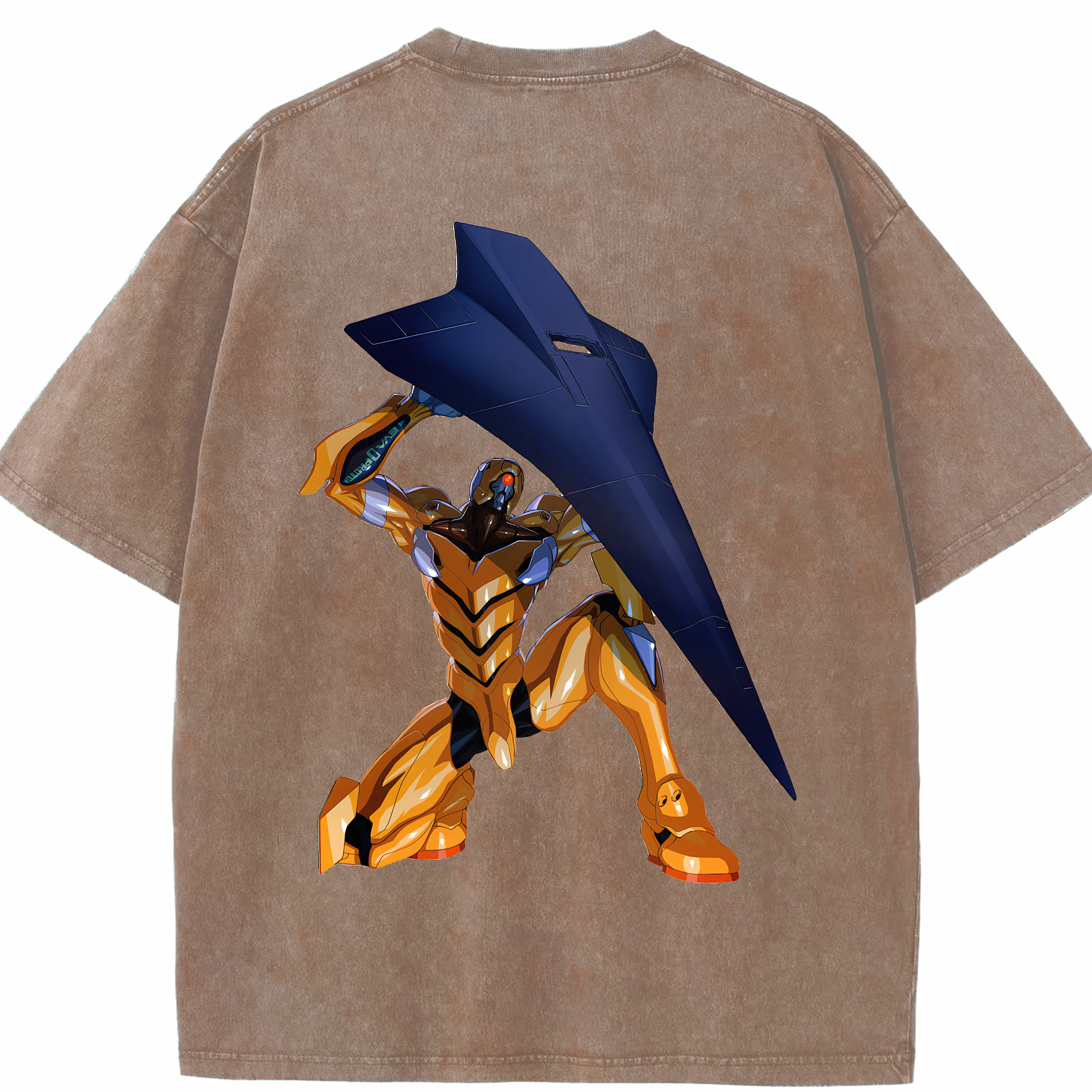 （画像用） EVA 新世紀エヴァンゲリオン 綿100% ヴィンテージ風 半袖Tシャツ（背面プリント）