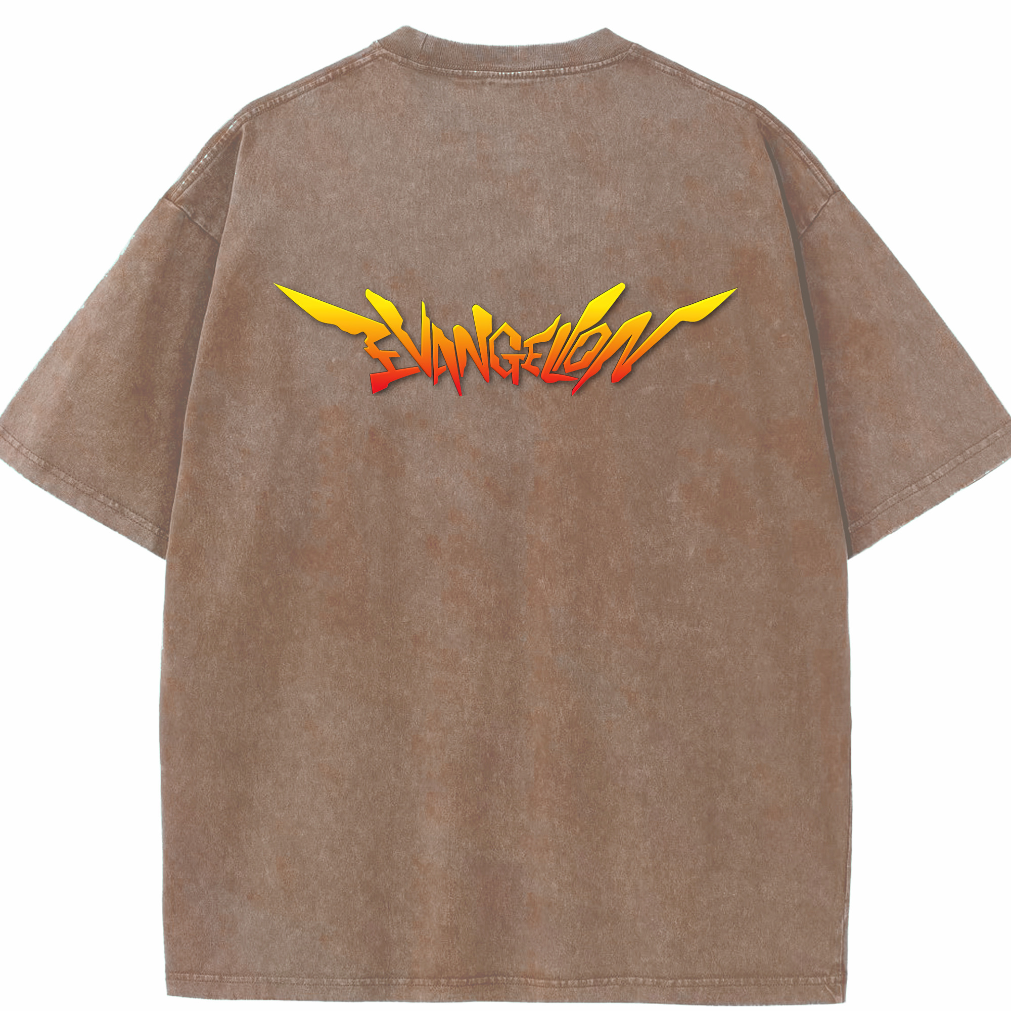 （画像用） EVA 新世紀エヴァンゲリオン 綿100% ヴィンテージ風 半袖Tシャツ（背面プリント）