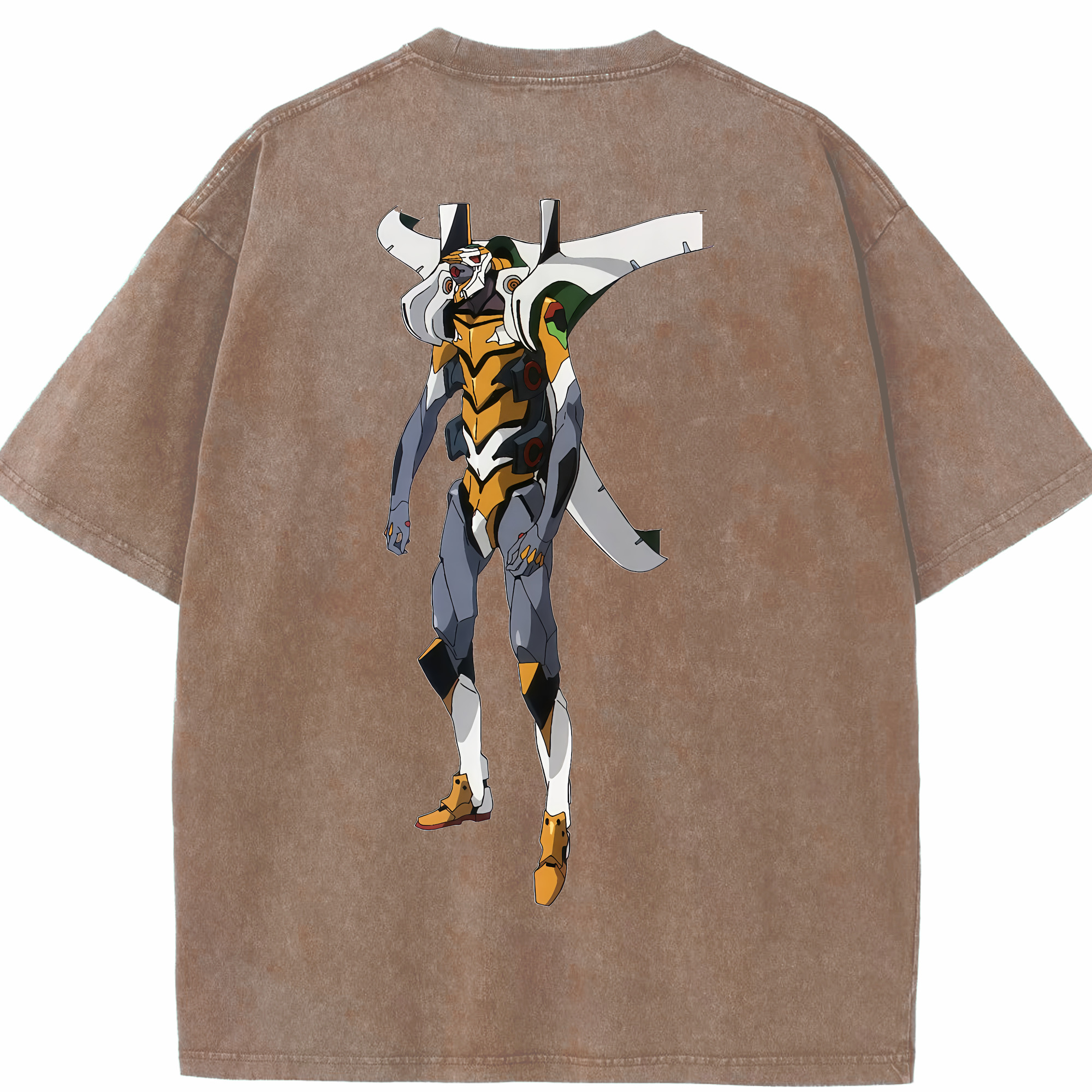 （画像用） EVA 新世紀エヴァンゲリオン 綿100% ヴィンテージ風 半袖Tシャツ（背面プリント）