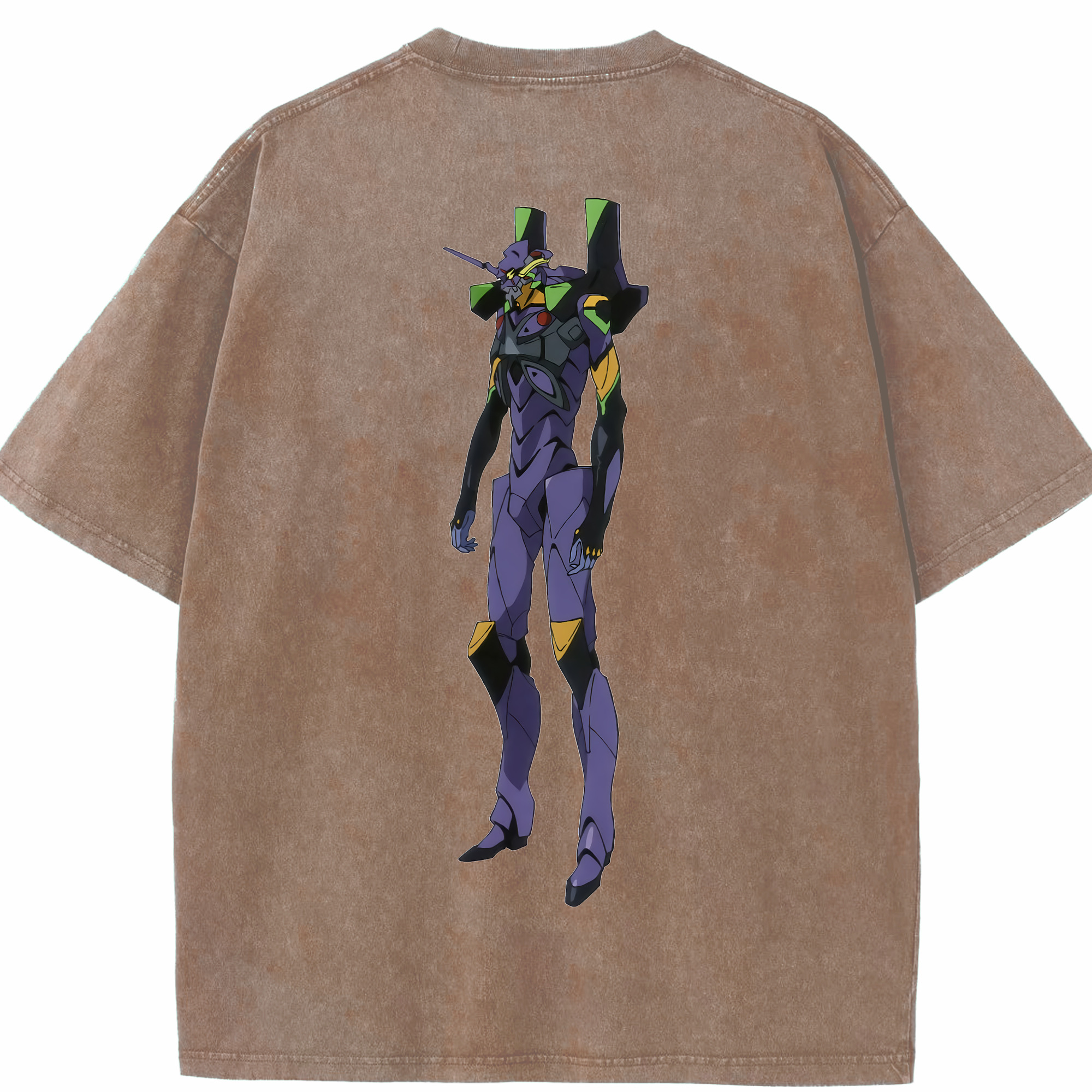 （画像用） EVA 新世紀エヴァンゲリオン 綿100% ヴィンテージ風 半袖Tシャツ（背面プリント）
