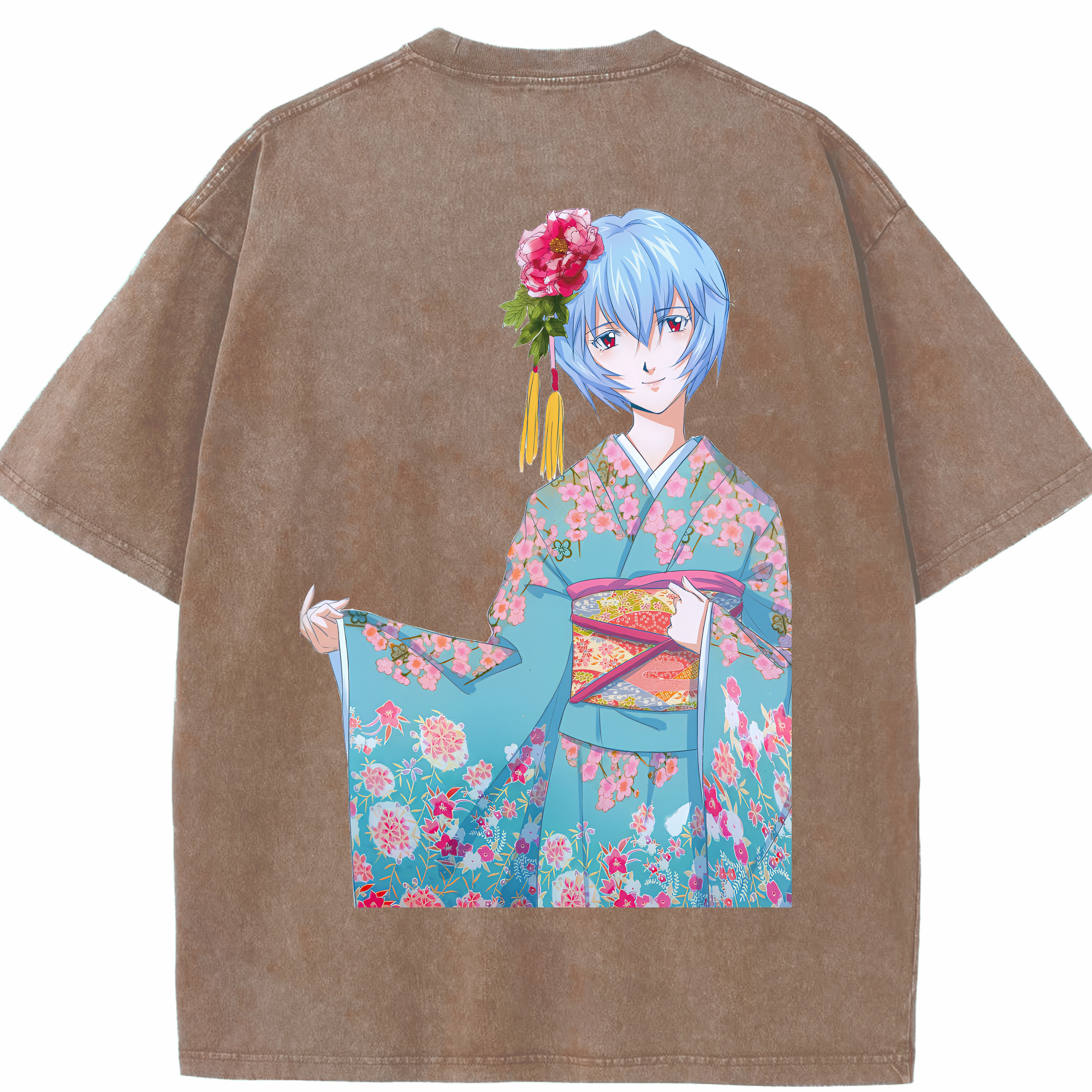 （画像用） EVA 新世紀エヴァンゲリオン 綿100% ヴィンテージ風 半袖Tシャツ（背面プリント）