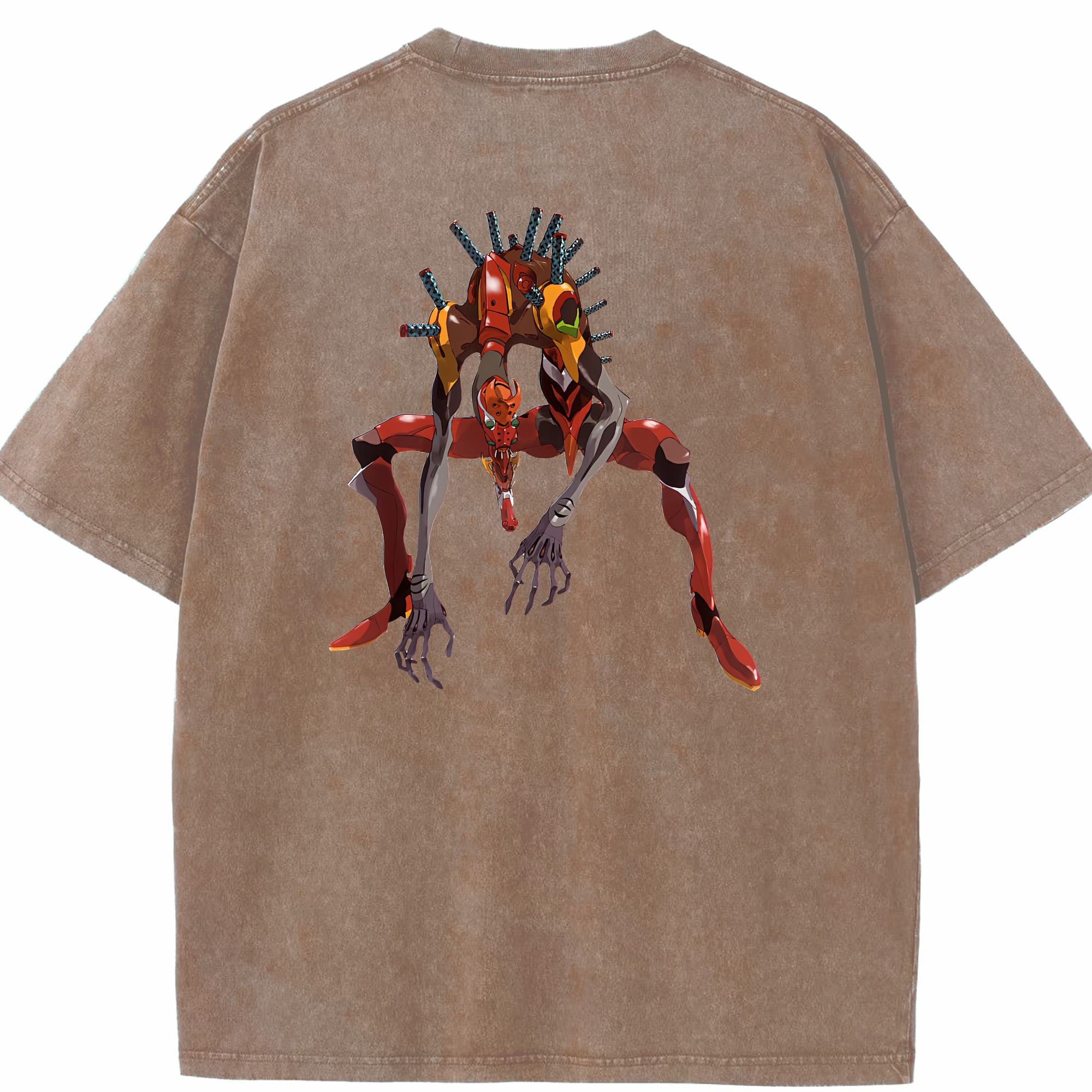 （画像用） EVA 新世紀エヴァンゲリオン 綿100% ヴィンテージ風 半袖Tシャツ（背面プリント）