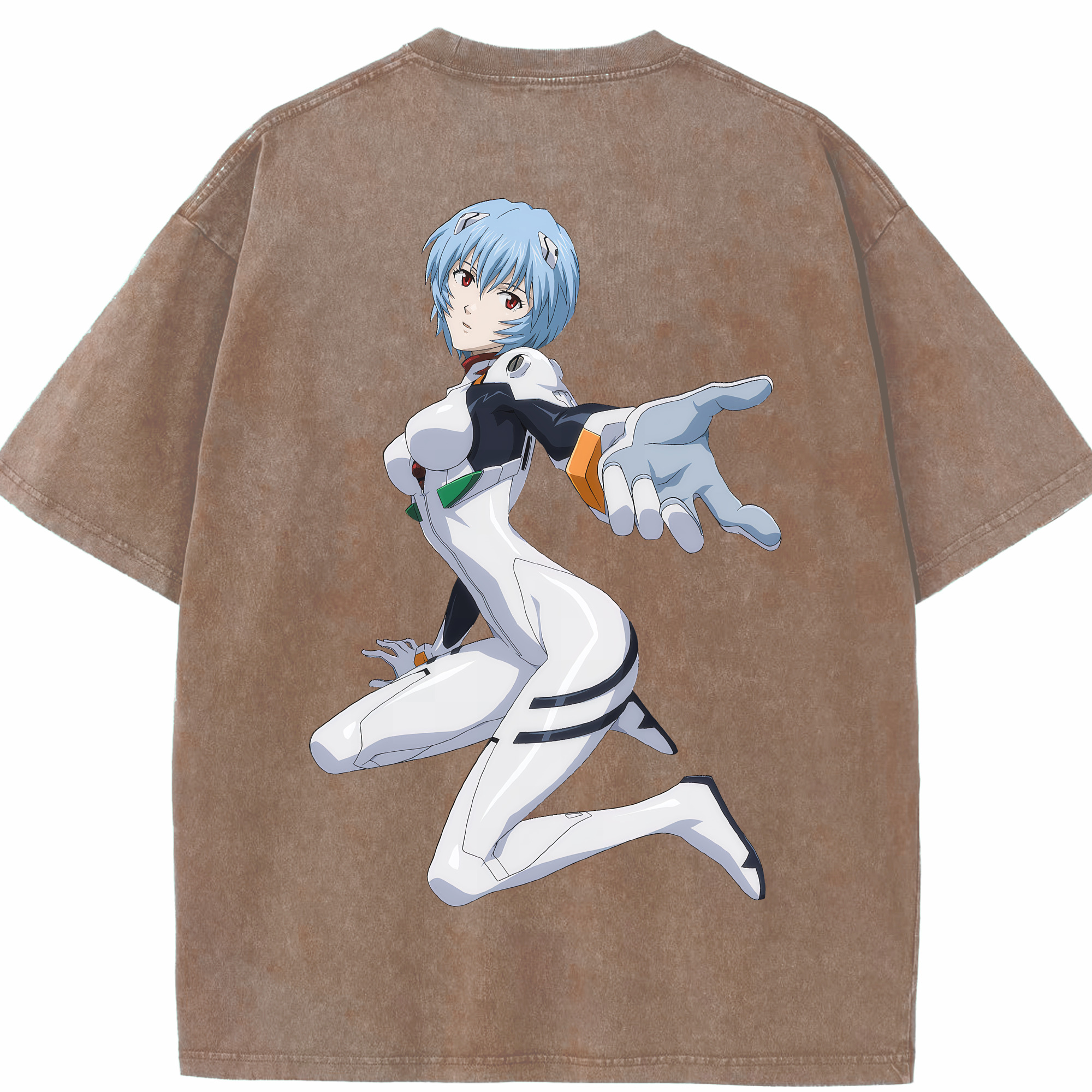 （画像用） EVA 新世紀エヴァンゲリオン 綿100% ヴィンテージ風 半袖Tシャツ（背面プリント）