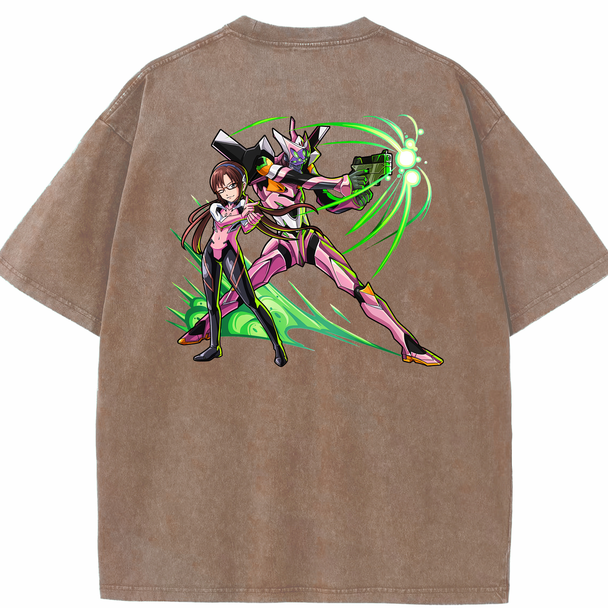 （画像用） EVA 新世紀エヴァンゲリオン 綿100% ヴィンテージ風 半袖Tシャツ（背面プリント）