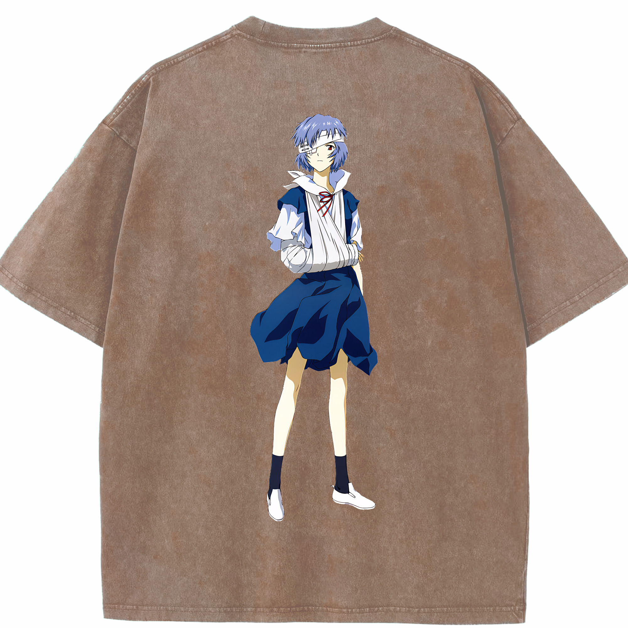 （画像用） EVA 新世紀エヴァンゲリオン 綿100% ヴィンテージ風 半袖Tシャツ（背面プリント）