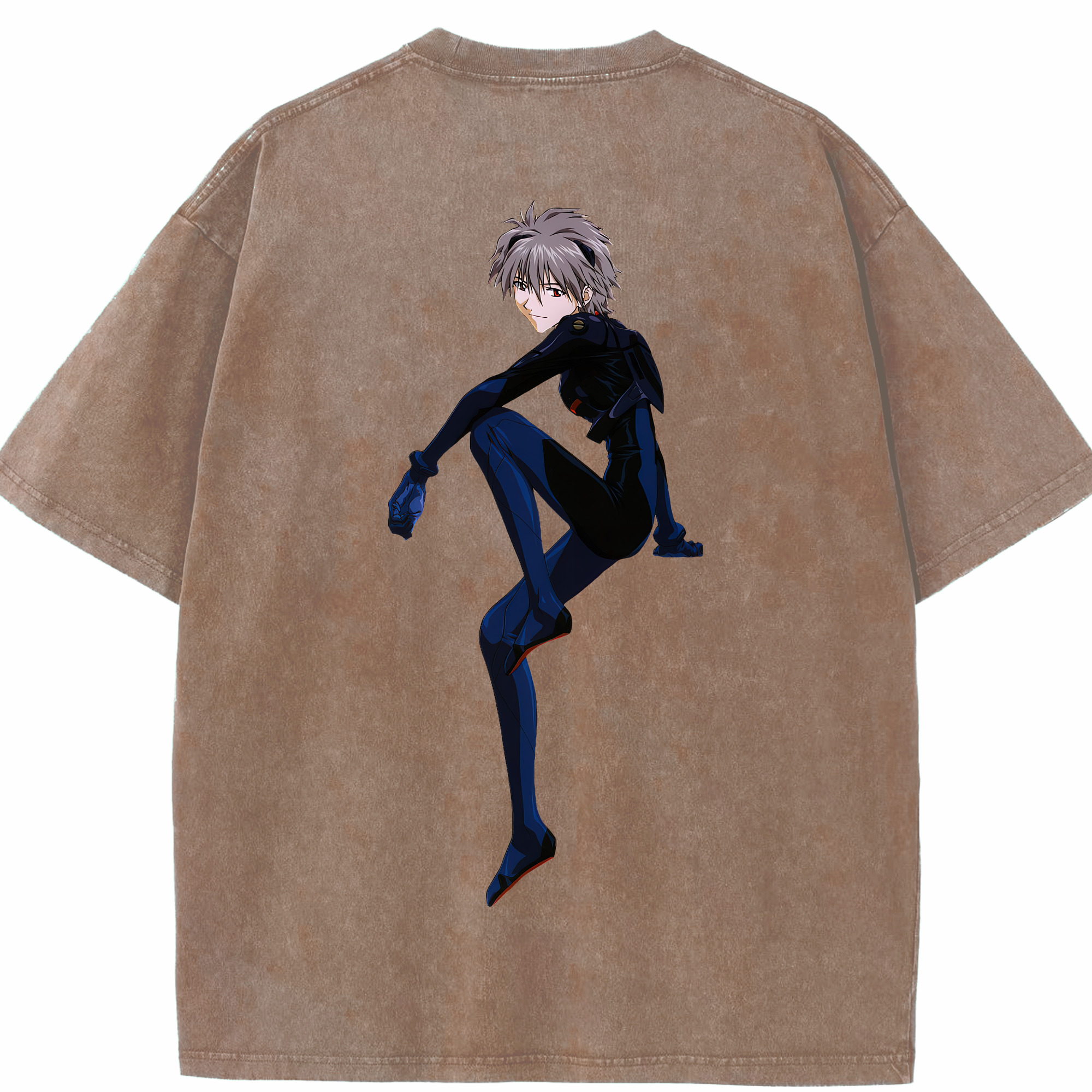 （画像用） EVA 新世紀エヴァンゲリオン 綿100% ヴィンテージ風 半袖Tシャツ（背面プリント）