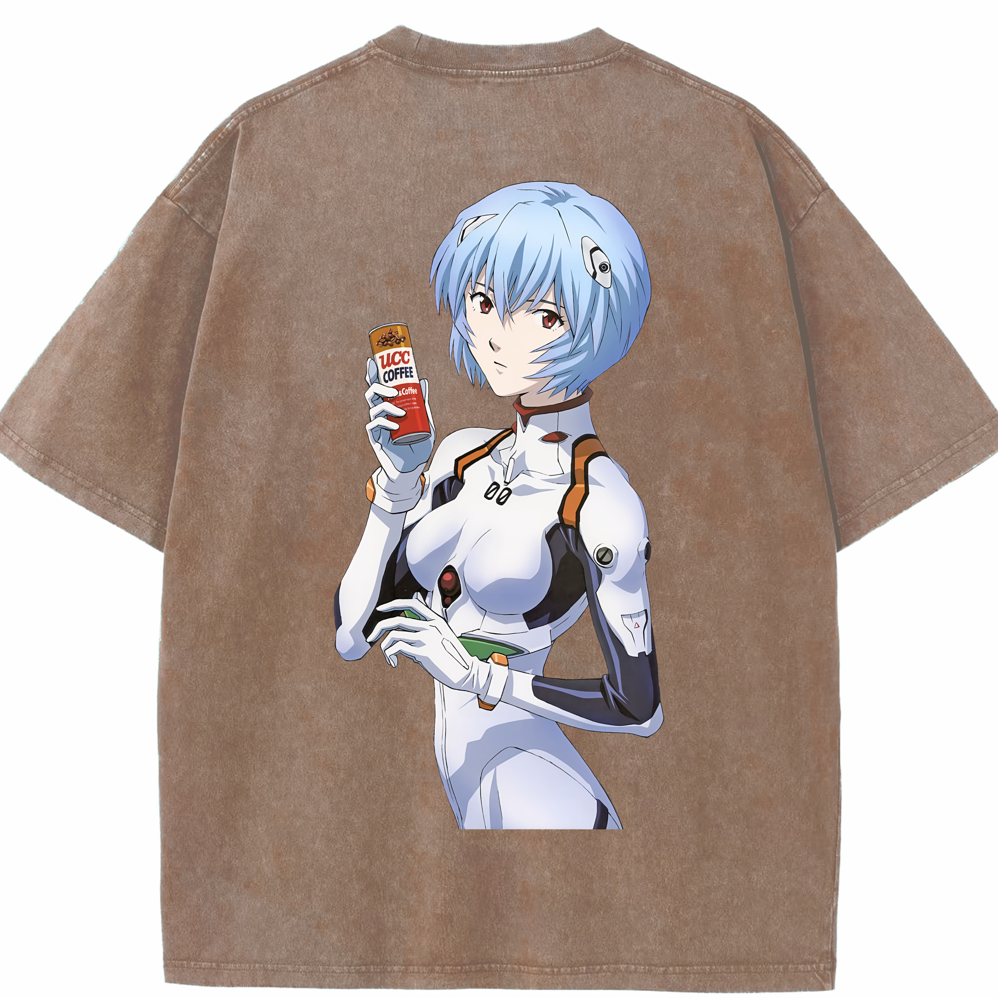 （画像用） EVA 新世紀エヴァンゲリオン 綿100% ヴィンテージ風 半袖Tシャツ（背面プリント）