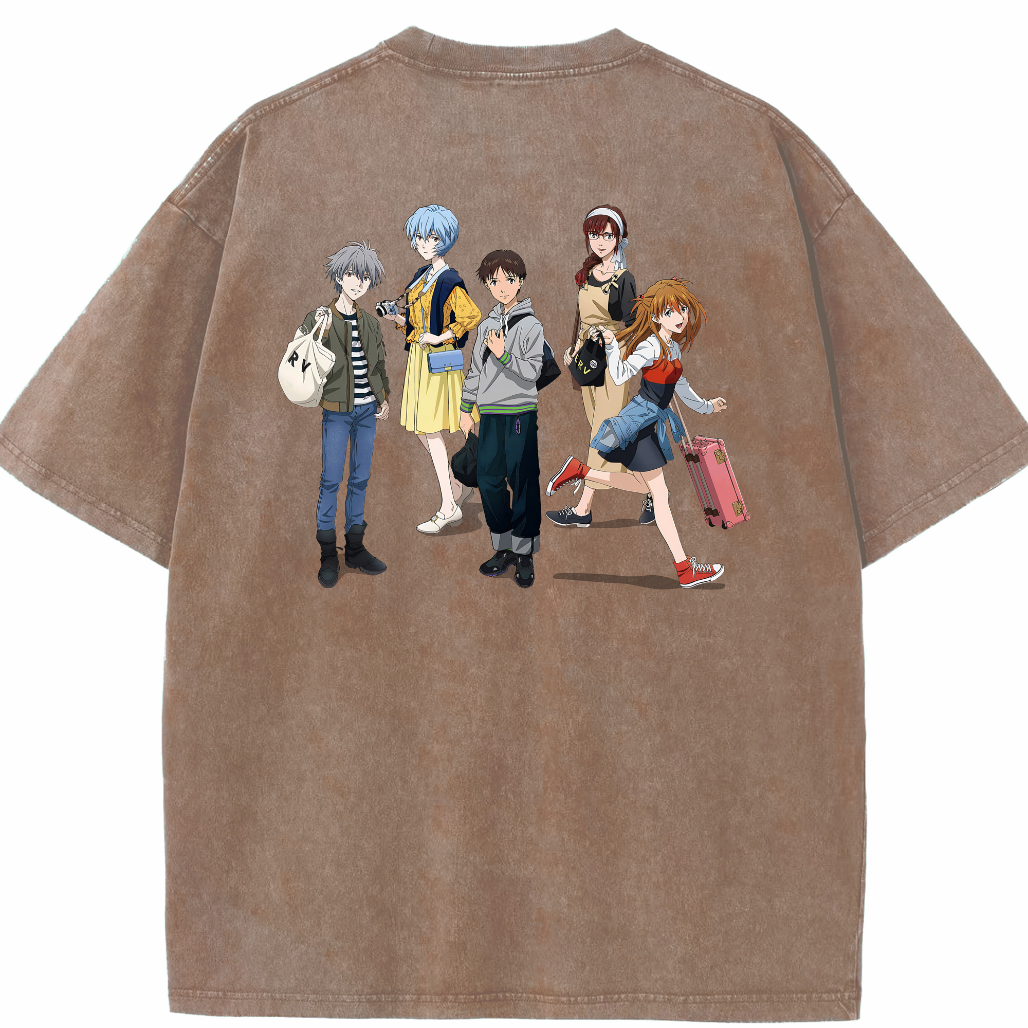 （画像用） EVA 新世紀エヴァンゲリオン 綿100% ヴィンテージ風 半袖Tシャツ（背面プリント）
