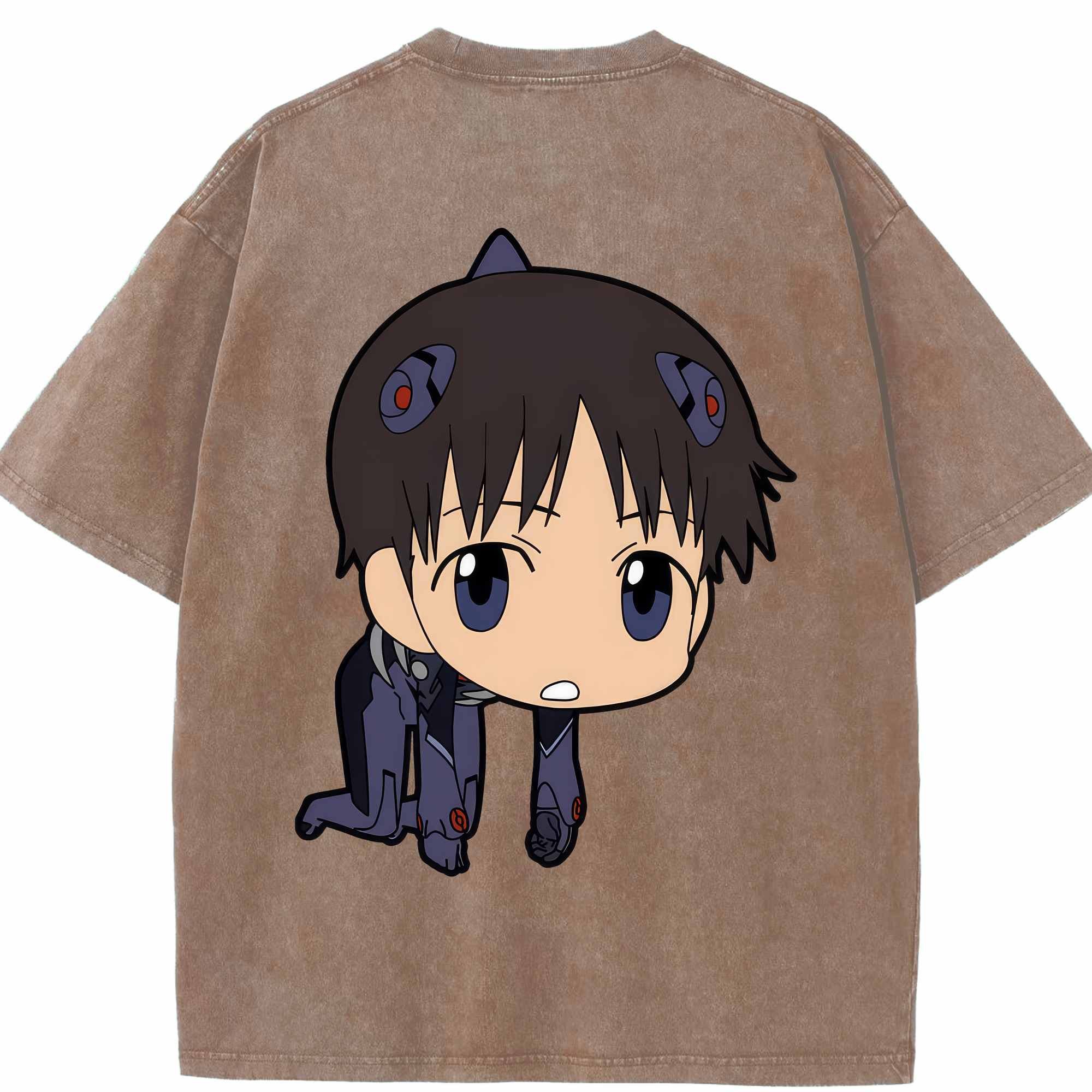 （画像用） EVA 新世紀エヴァンゲリオン 綿100% ヴィンテージ風 半袖Tシャツ（背面プリント）