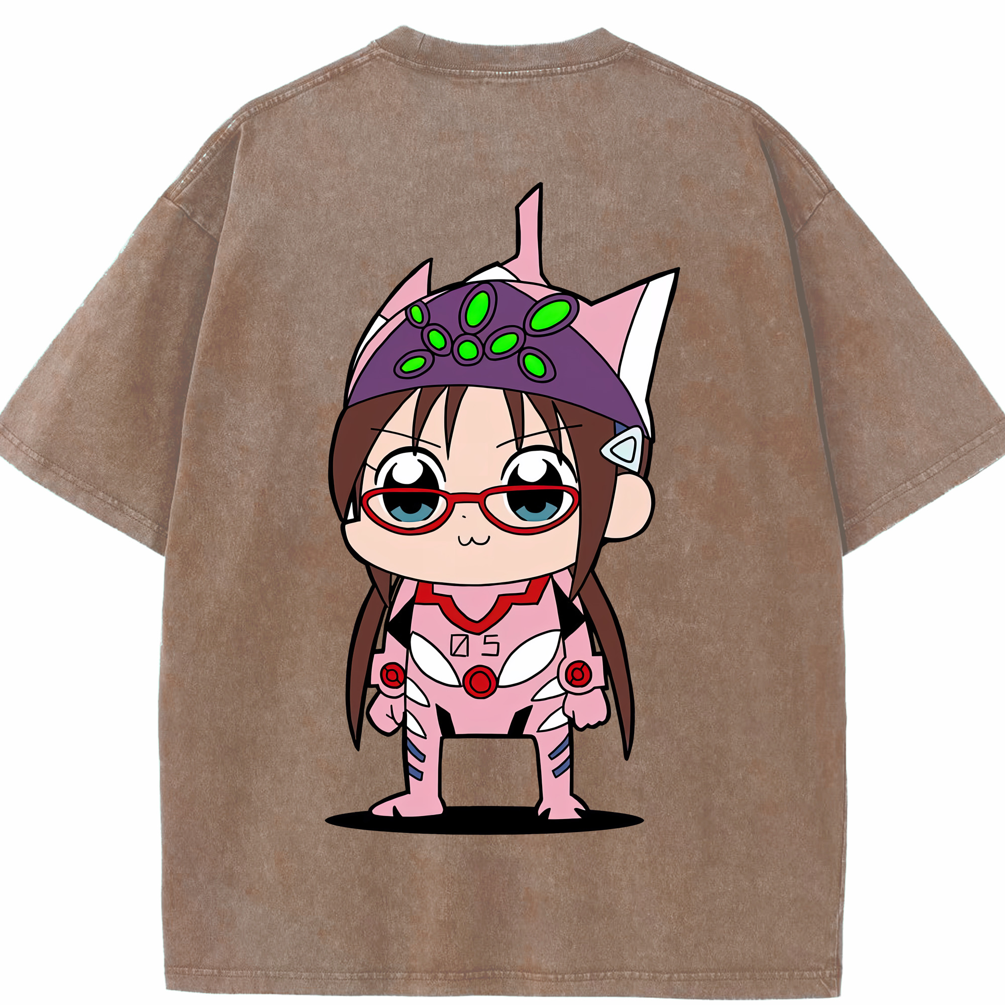 （画像用） EVA 新世紀エヴァンゲリオン 綿100% ヴィンテージ風 半袖Tシャツ（背面プリント）