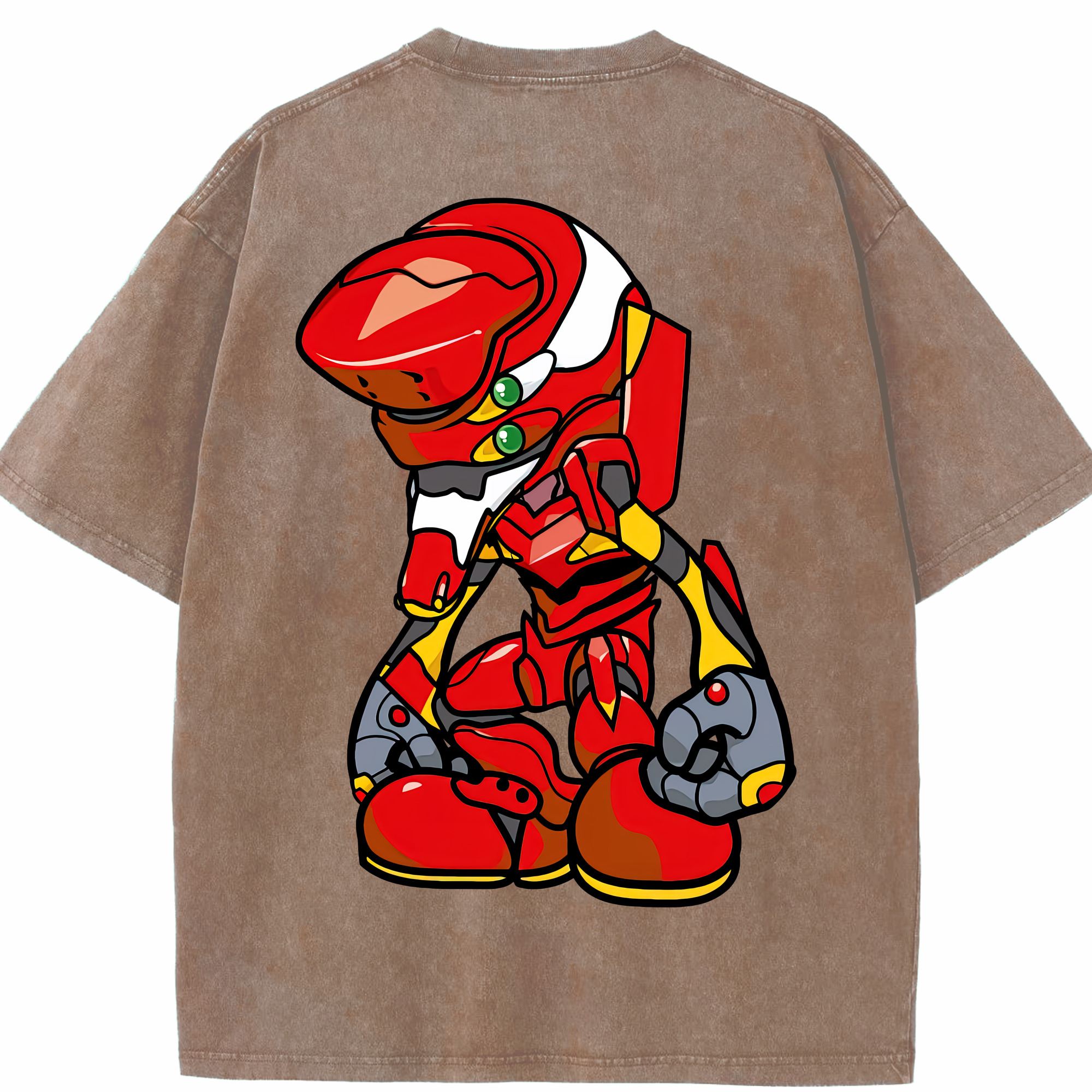 （画像用） EVA 新世紀エヴァンゲリオン 綿100% ヴィンテージ風 半袖Tシャツ（背面プリント）